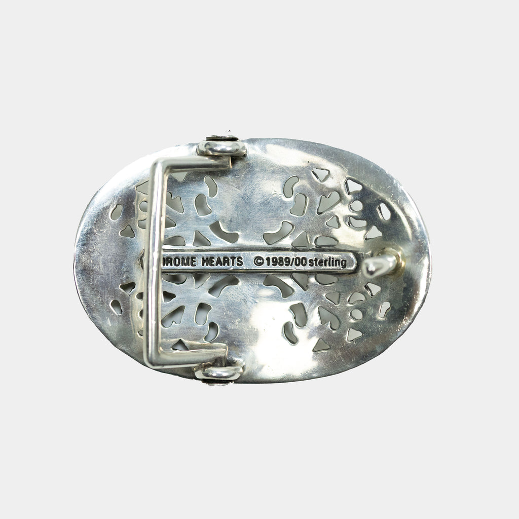 Chrome Hearts Classic .925 Silver Oval Keeper Belt Buckle