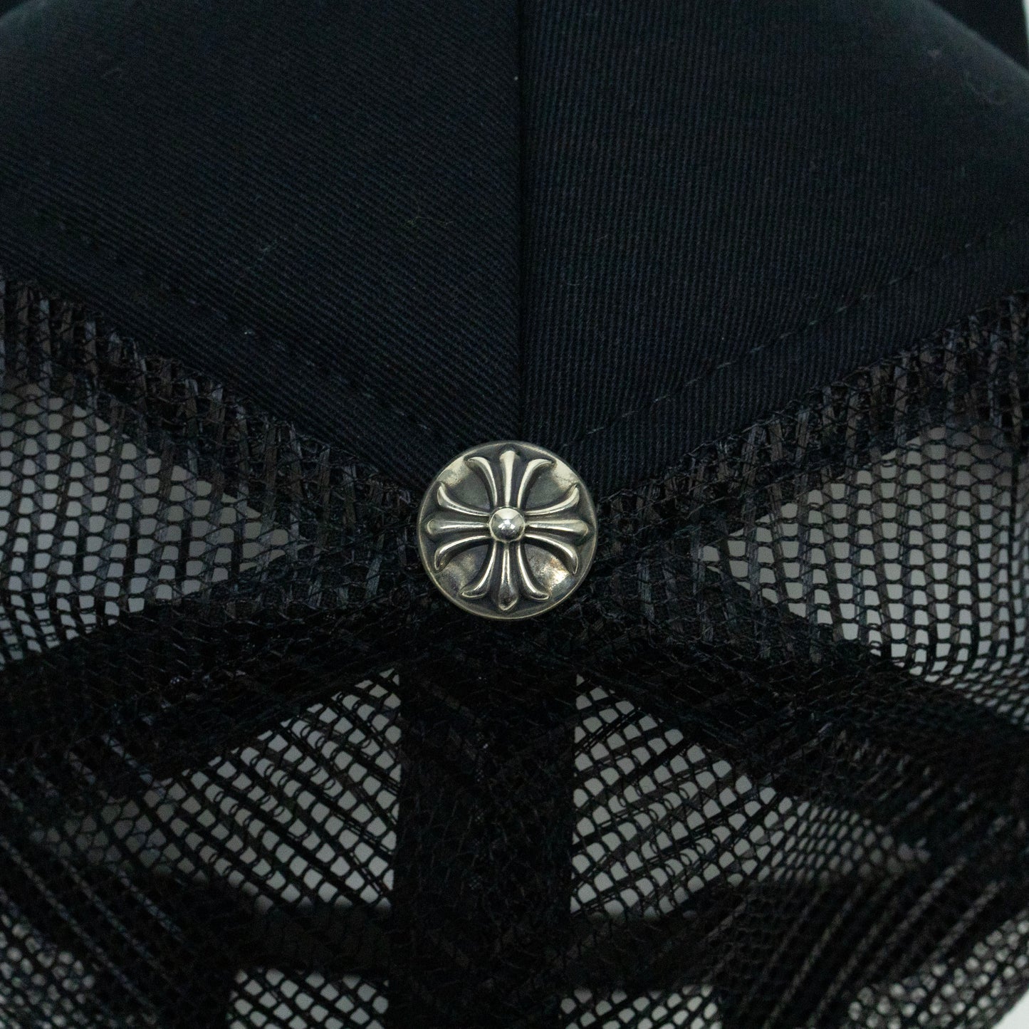 Chrome Hearts Triple Leather Cemetery Cross Trucker Hat