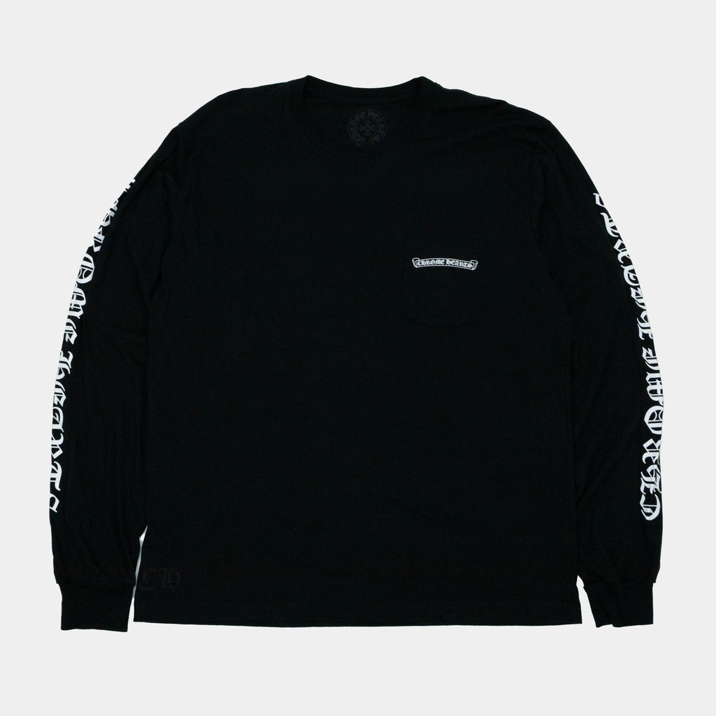Chrome Hearts Scroll Logo Long Sleeve T-Shirt