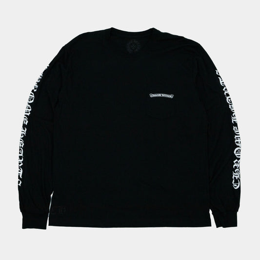 Chrome Hearts Scroll Logo Longsleeve T-Shirt