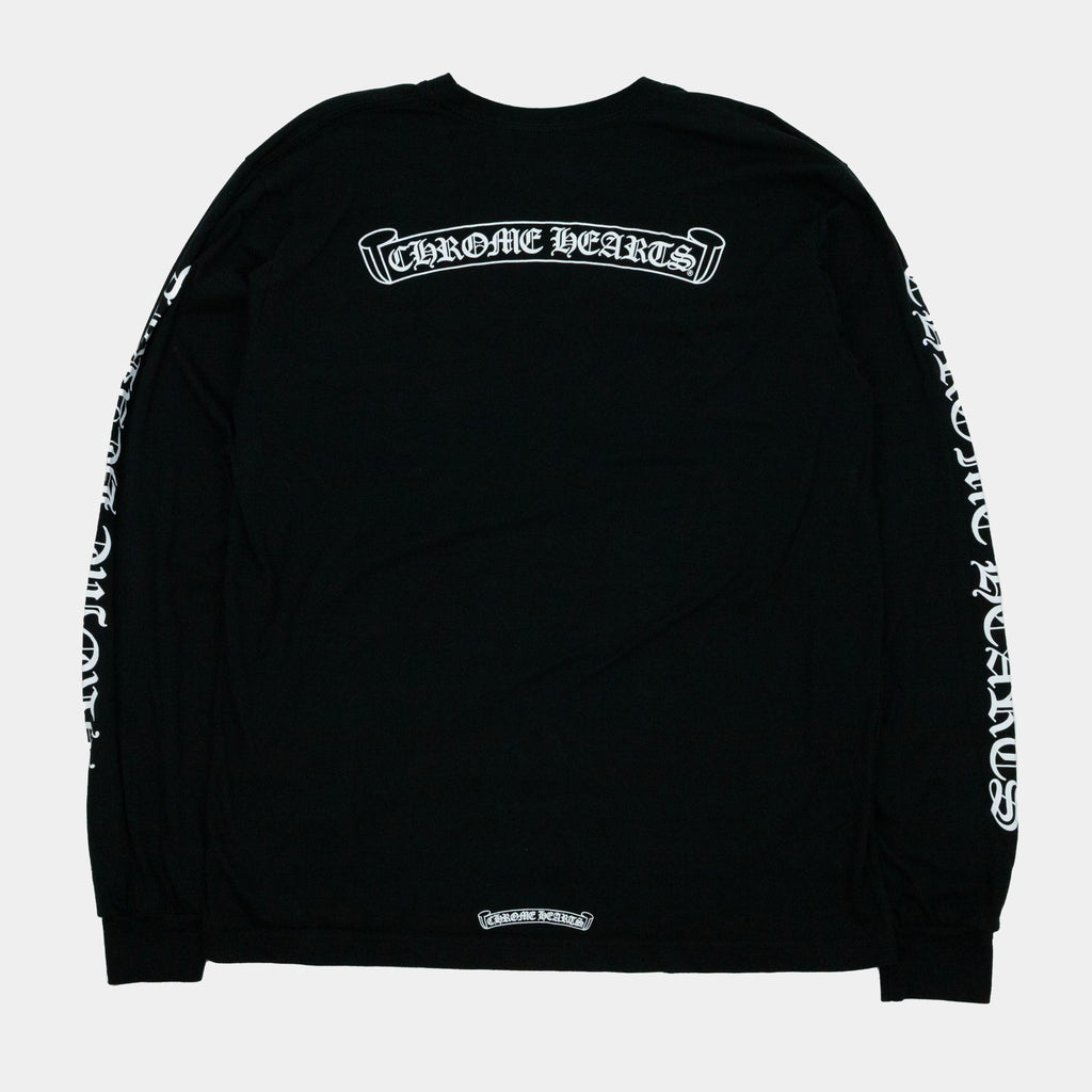 Chrome Hearts Scroll Logo Long Sleeve T-Shirt