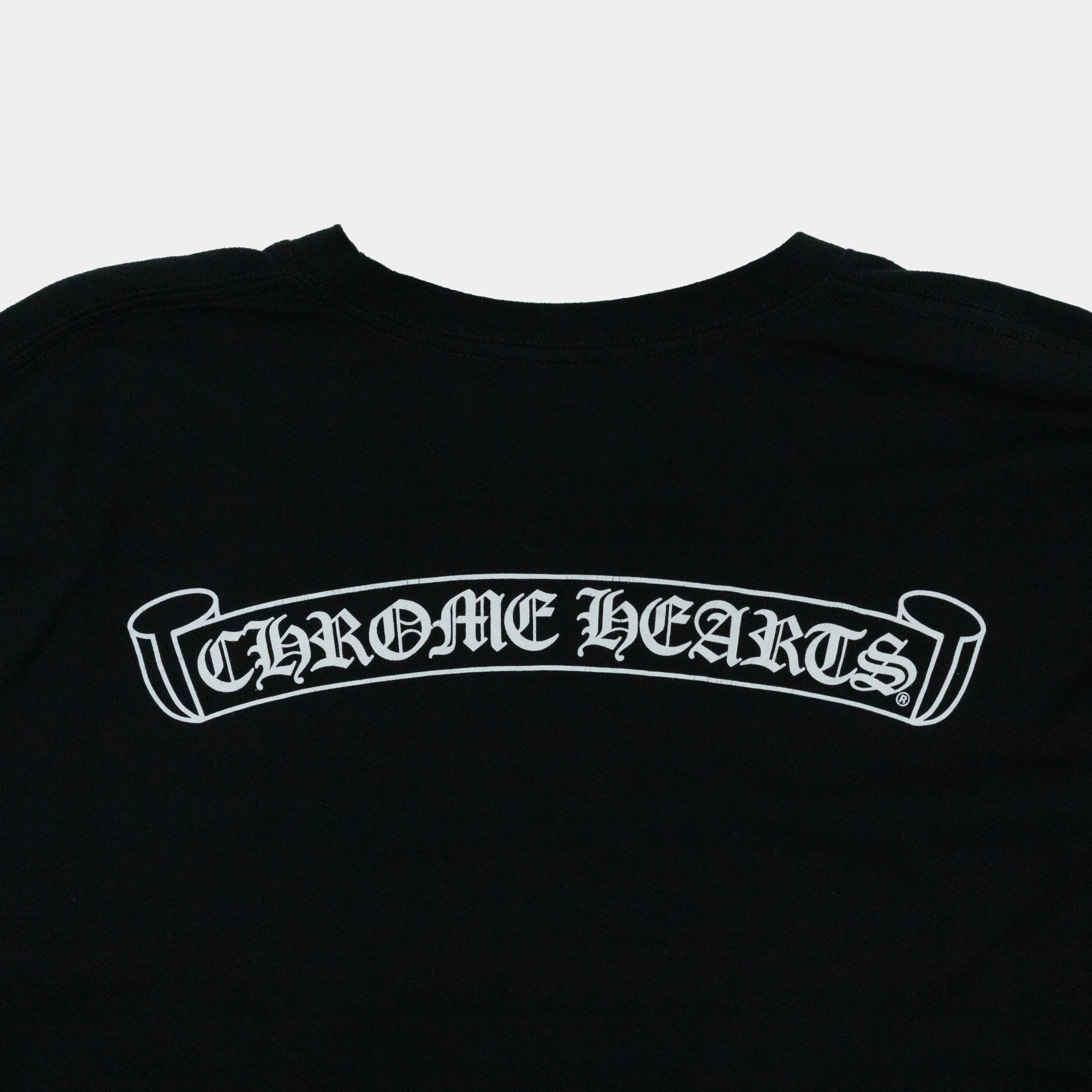 Chrome Hearts Scroll Logo Long Sleeve T-Shirt