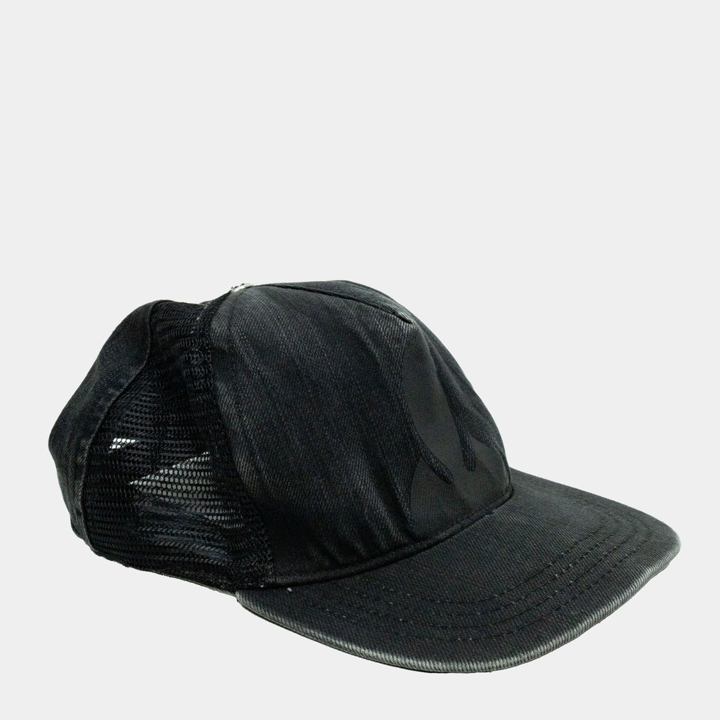Chrome Hearts Vintage Fleur Knee Denim Trucker Hat