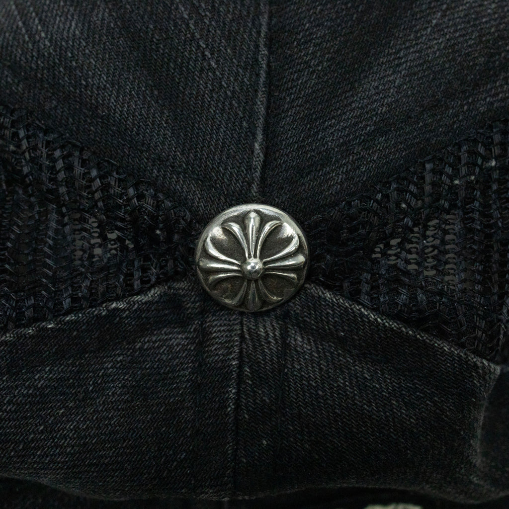 Chrome Hearts Vintage Fleur Knee Denim Trucker Hat