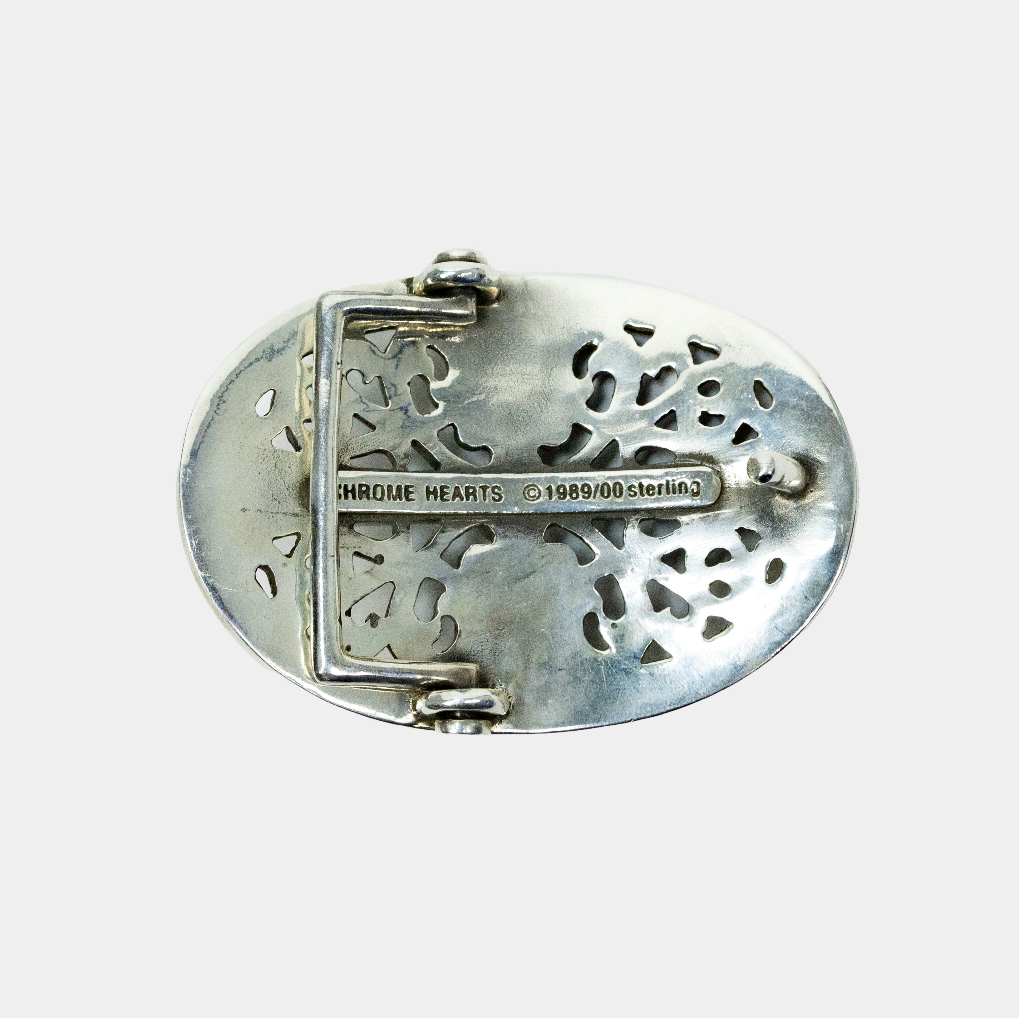 Chrome Hearts Classic .925 Silver Oval Keeper Belt Buckle