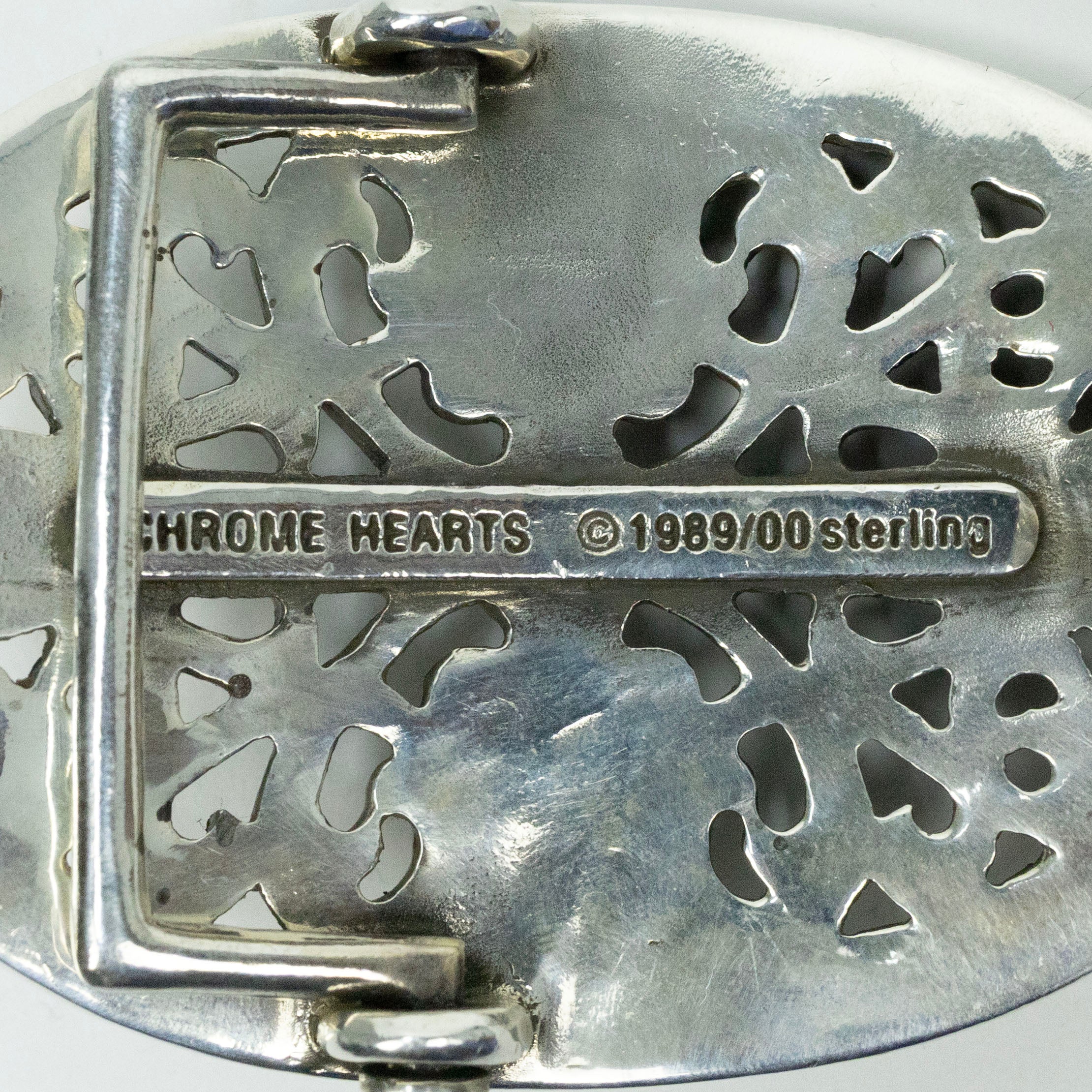 Chrome Hearts Classic .925 Silver Oval Keeper Belt Buckle