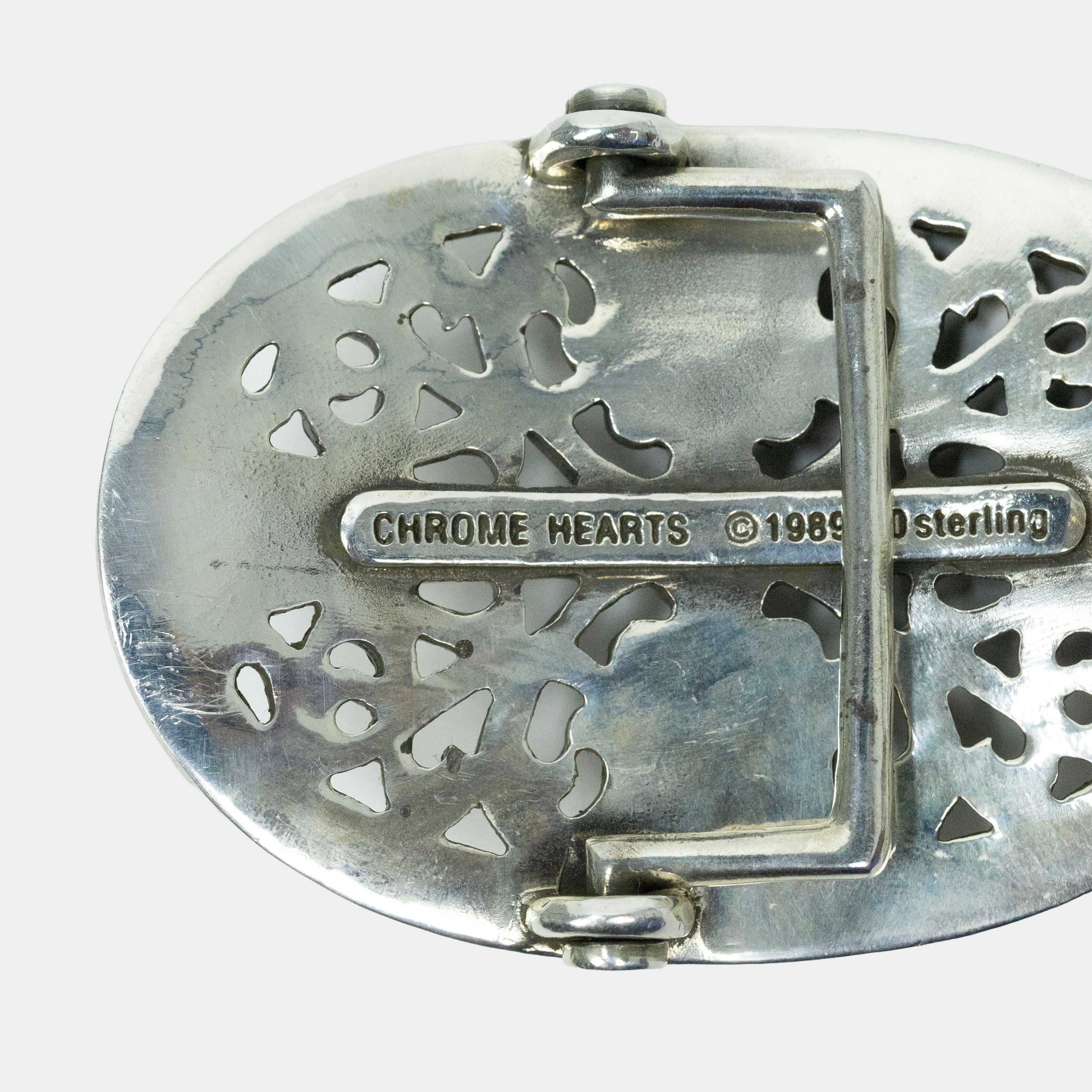 Chrome Hearts Classic .925 Silver Oval Keeper Belt Buckle