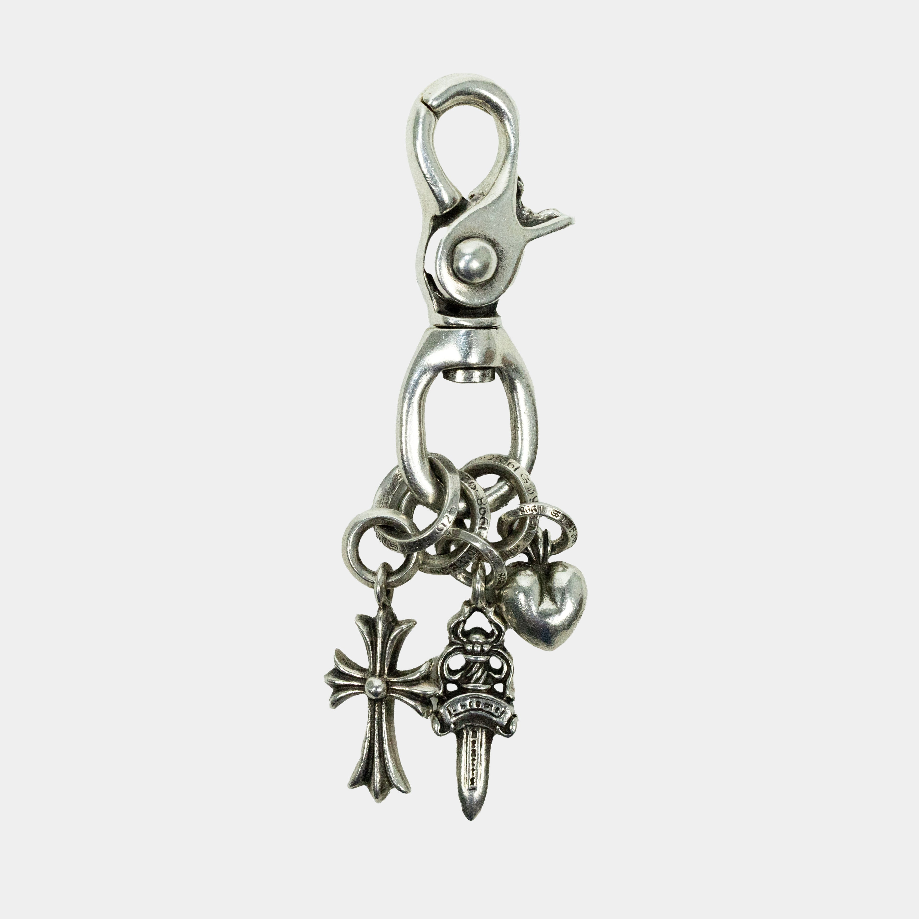 Chrome Hearts Lobster Clasp Multi-Charm Keychain