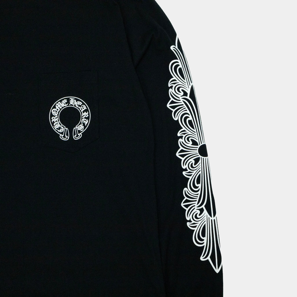 Chrome Hearts Floral Elbow Long Sleeve T-Shirt