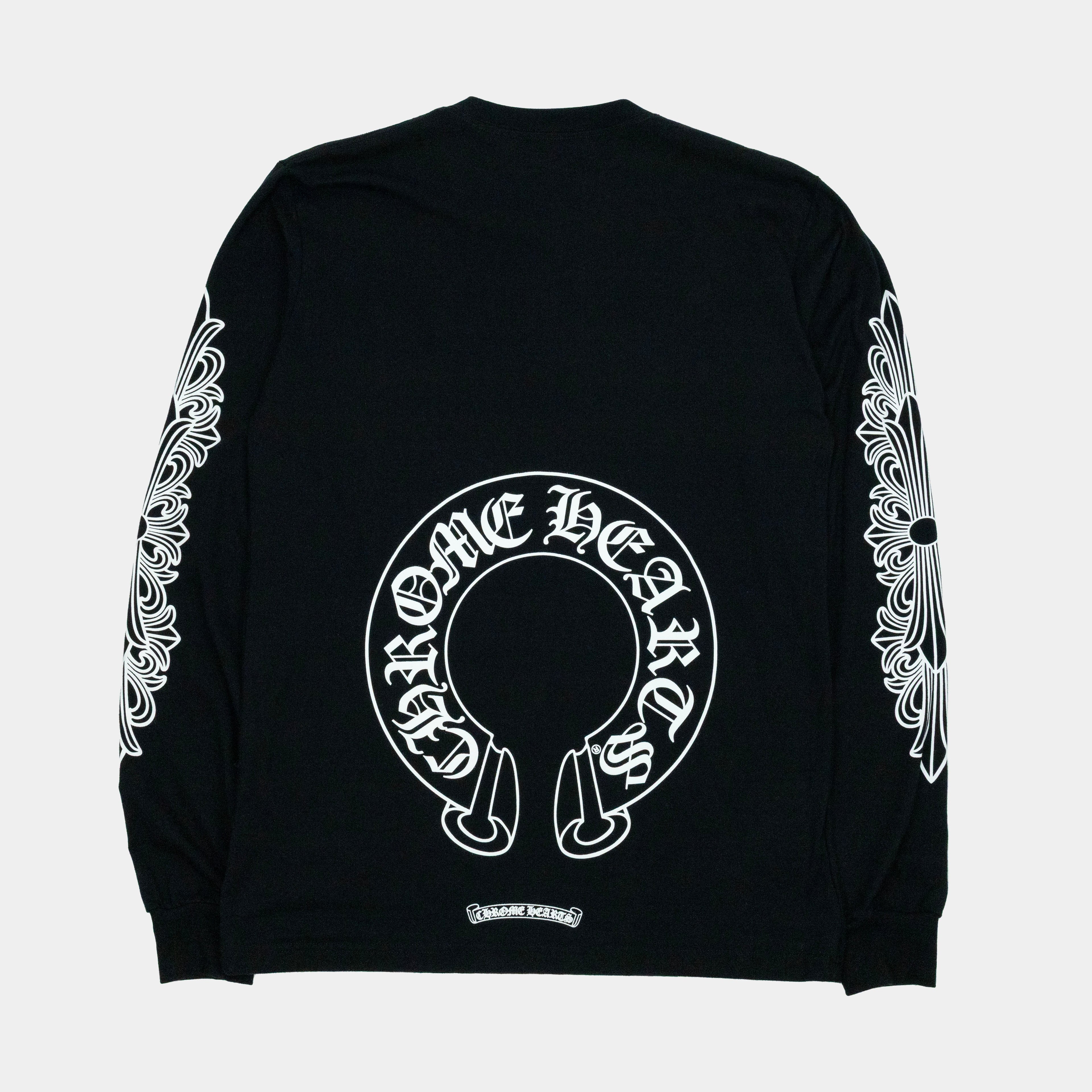 Chrome Hearts Floral Elbow Long Sleeve T-Shirt