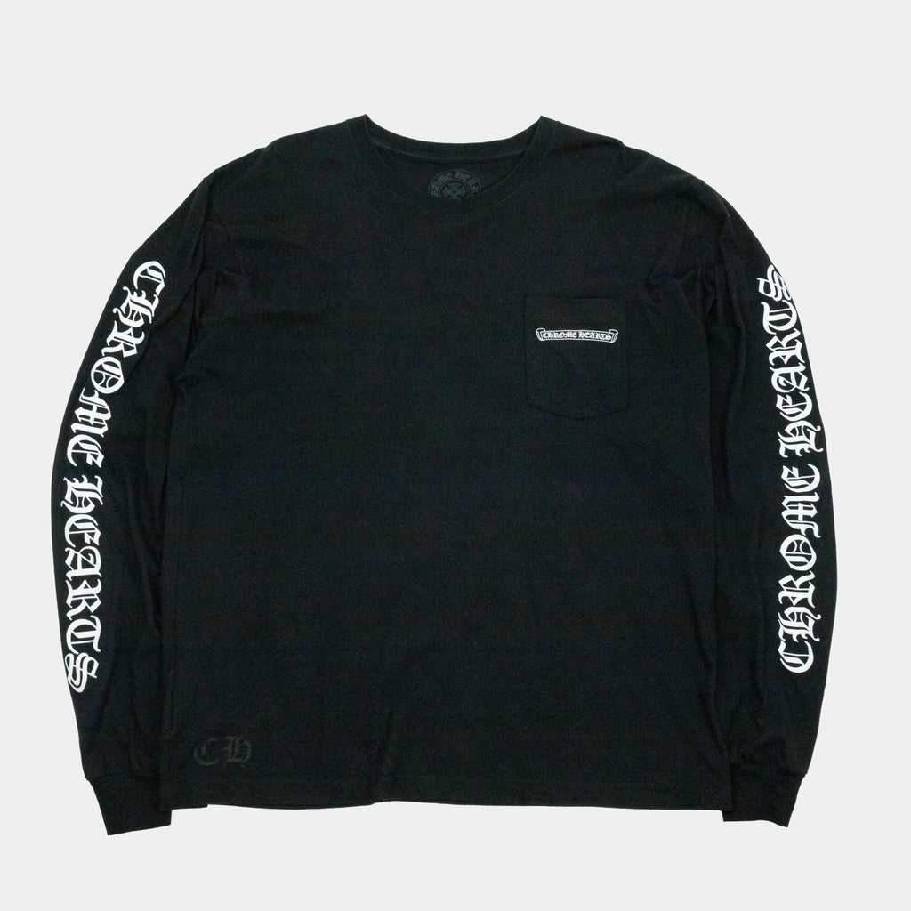 Chrome Hearts Scroll Logo Long Sleeve T-Shirt
