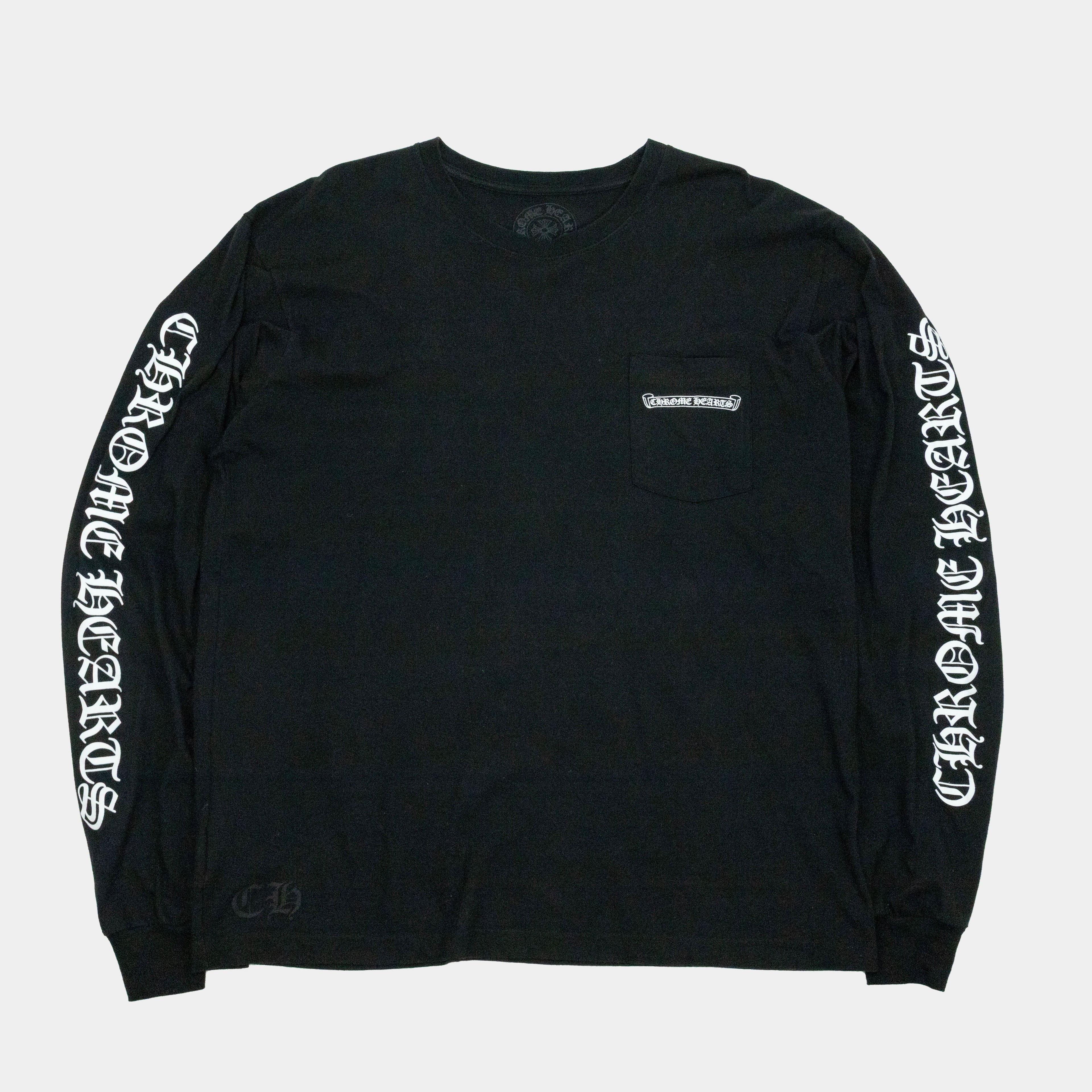 Chrome Hearts Scroll Logo Long Sleeve T-Shirt