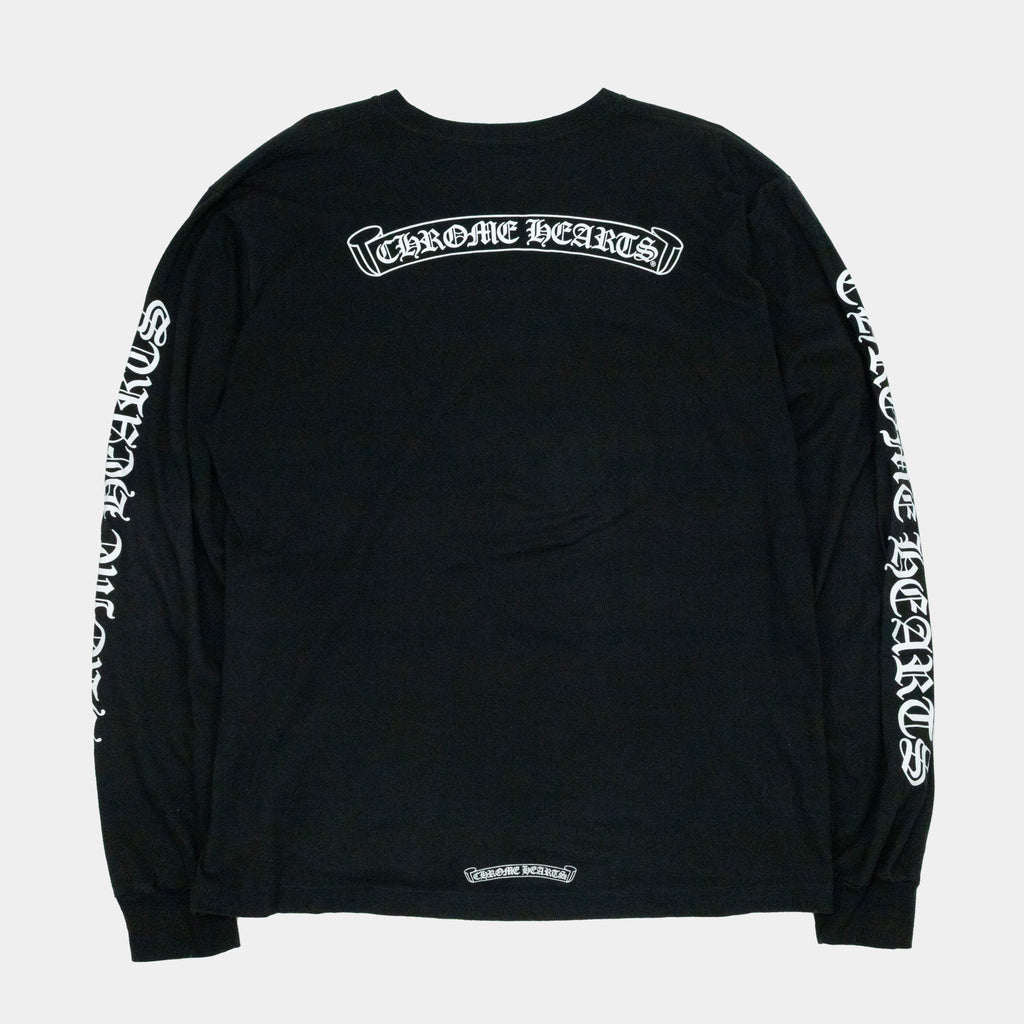 Chrome Hearts Scroll Logo Long Sleeve T-Shirt