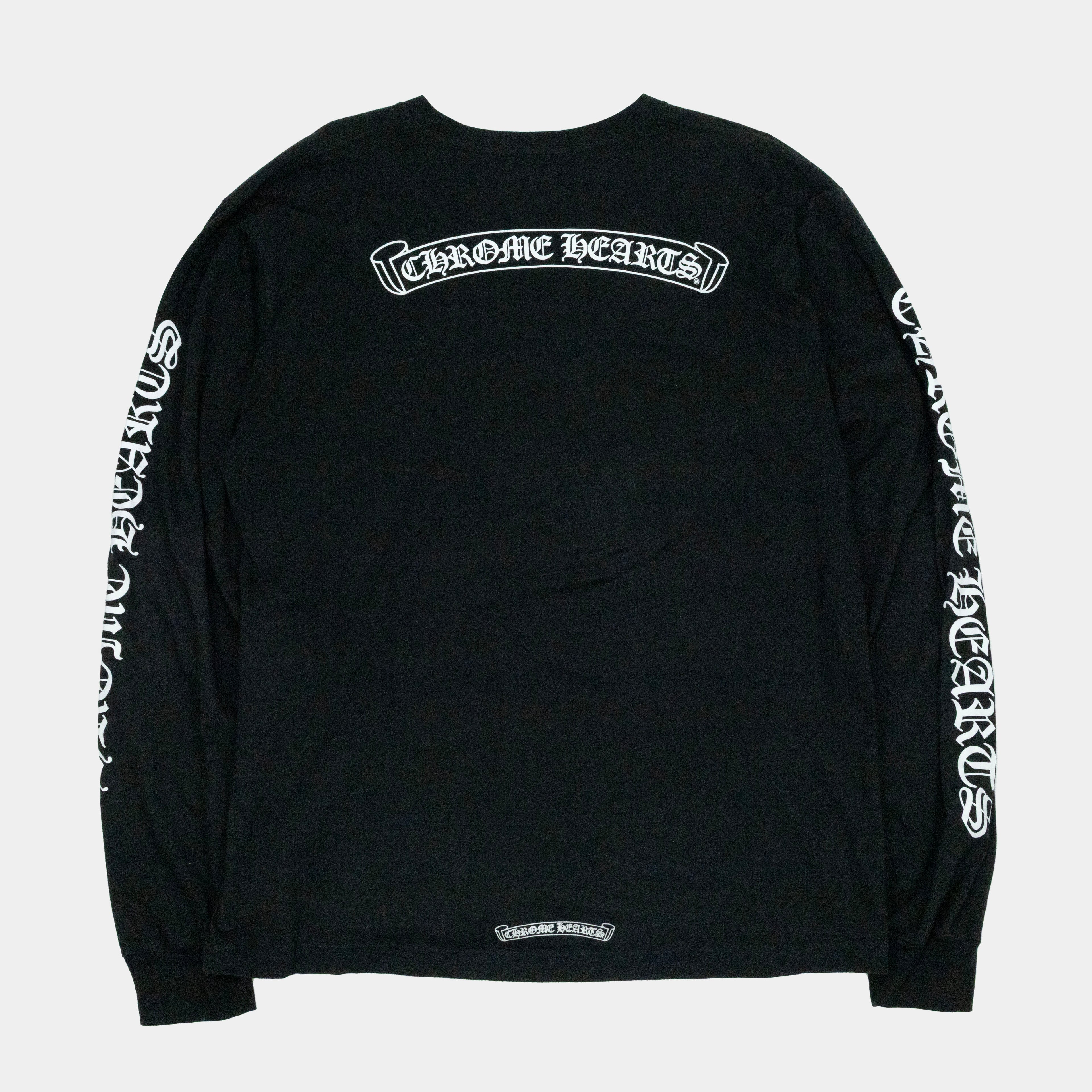 Chrome Hearts Scroll Logo Long Sleeve T-Shirt