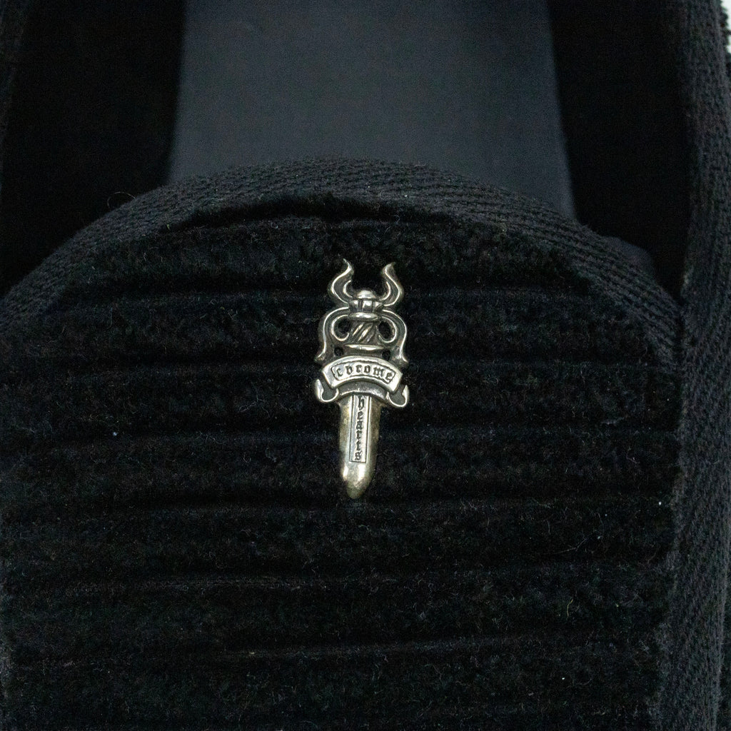 Chrome Hearts Corduroy Slip-on Dagger Loafer