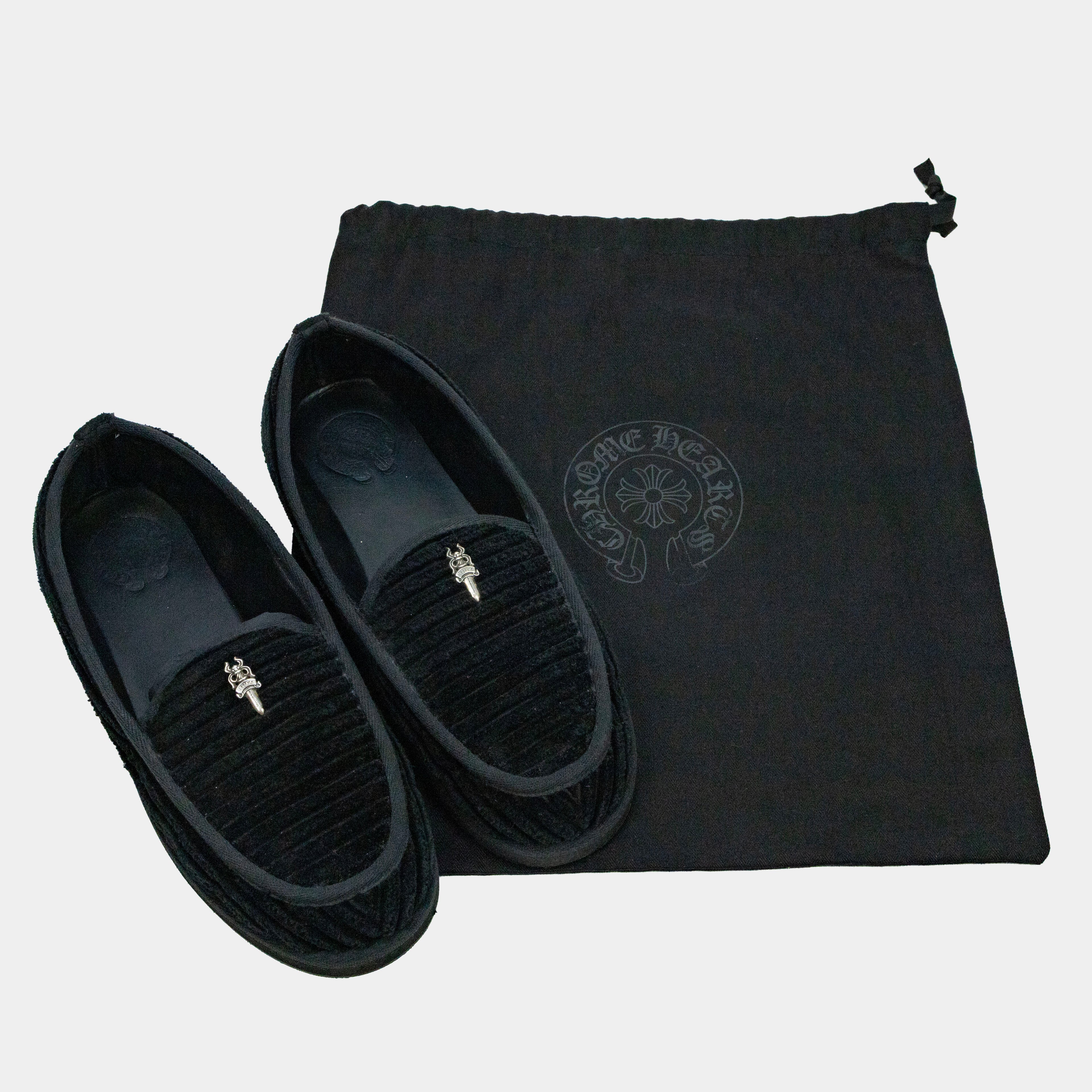 Chrome Hearts Corduroy Slip-on Dagger Loafer