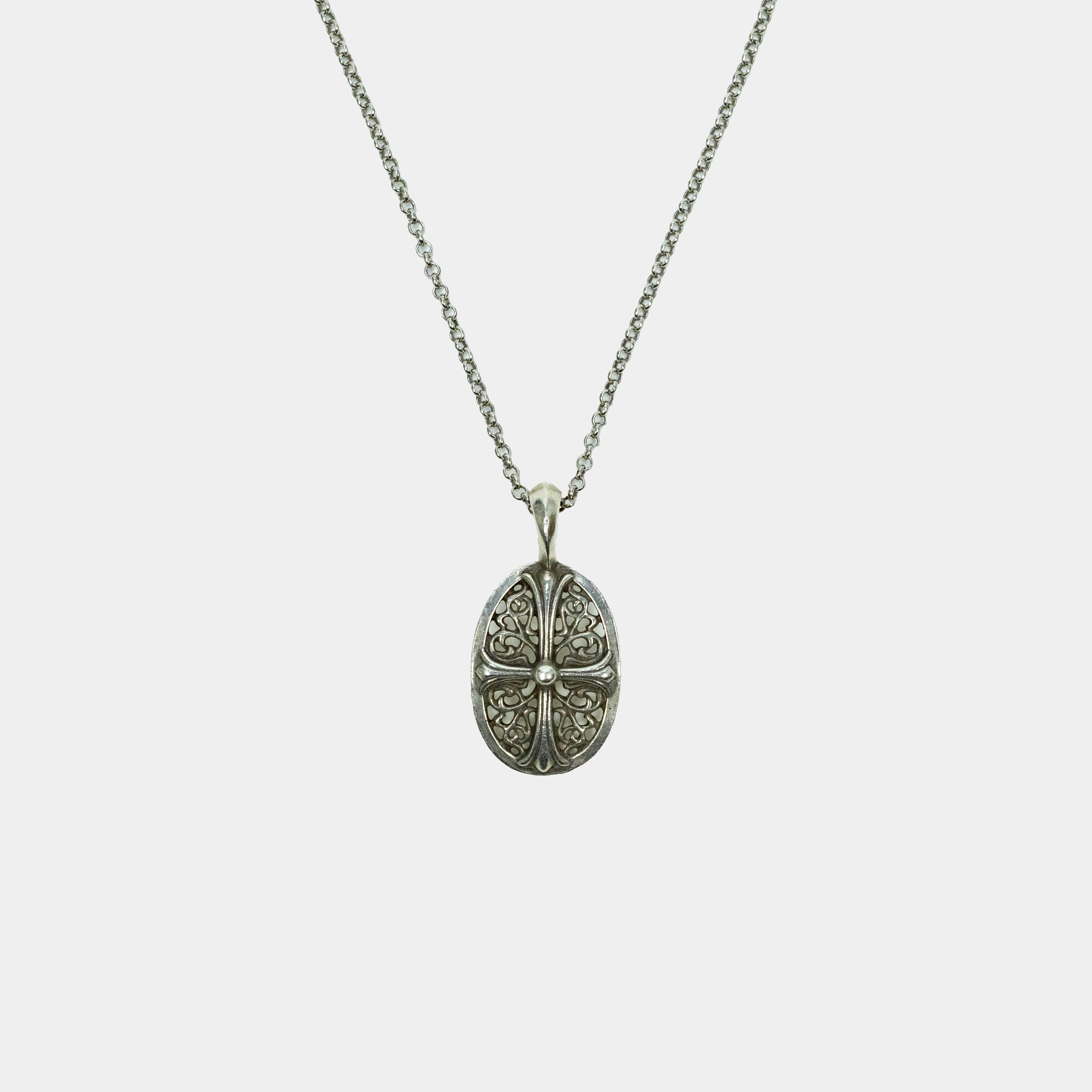 Chrome Hearts Classic Oval Pendant Necklace