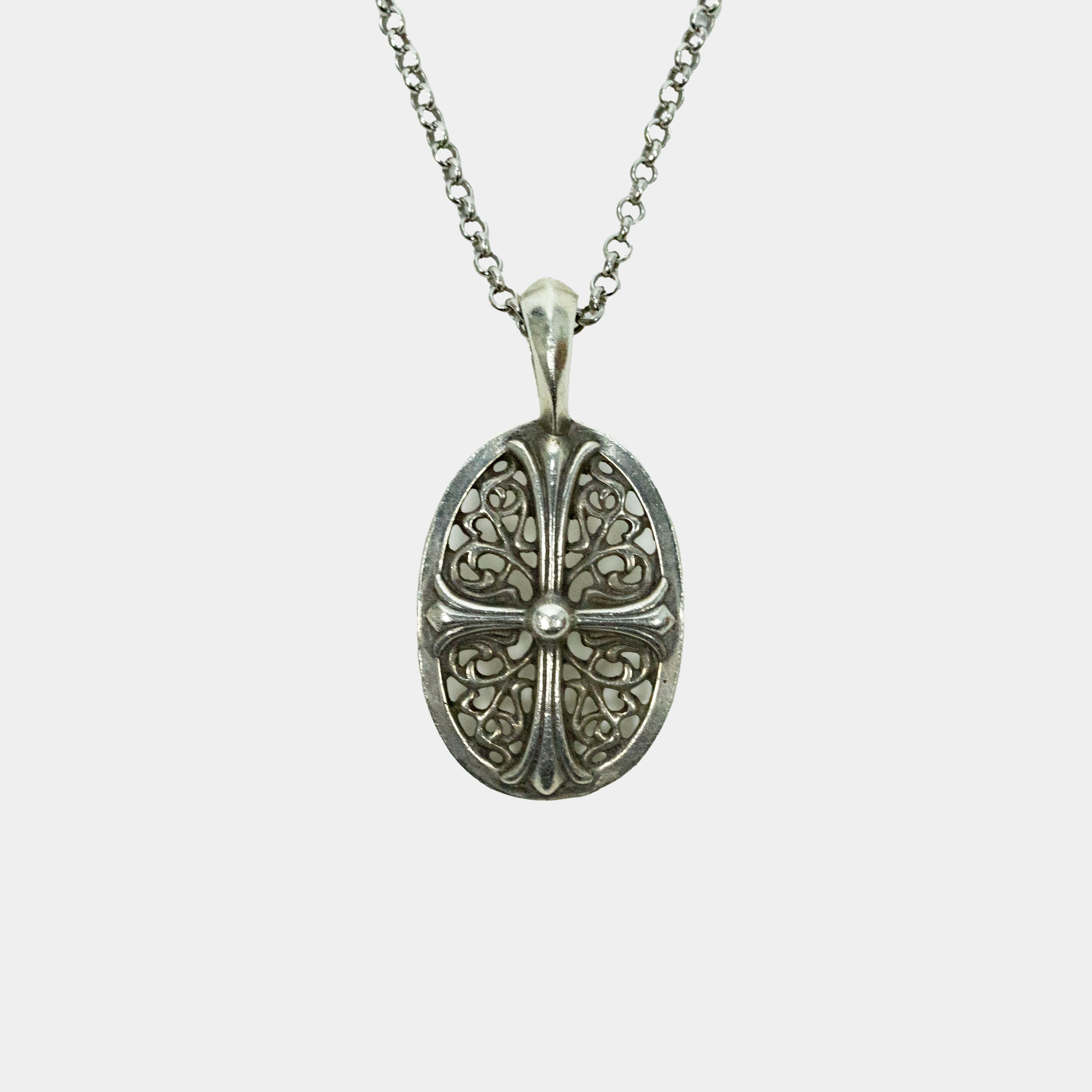 Chrome Hearts Classic Oval Pendant Necklace