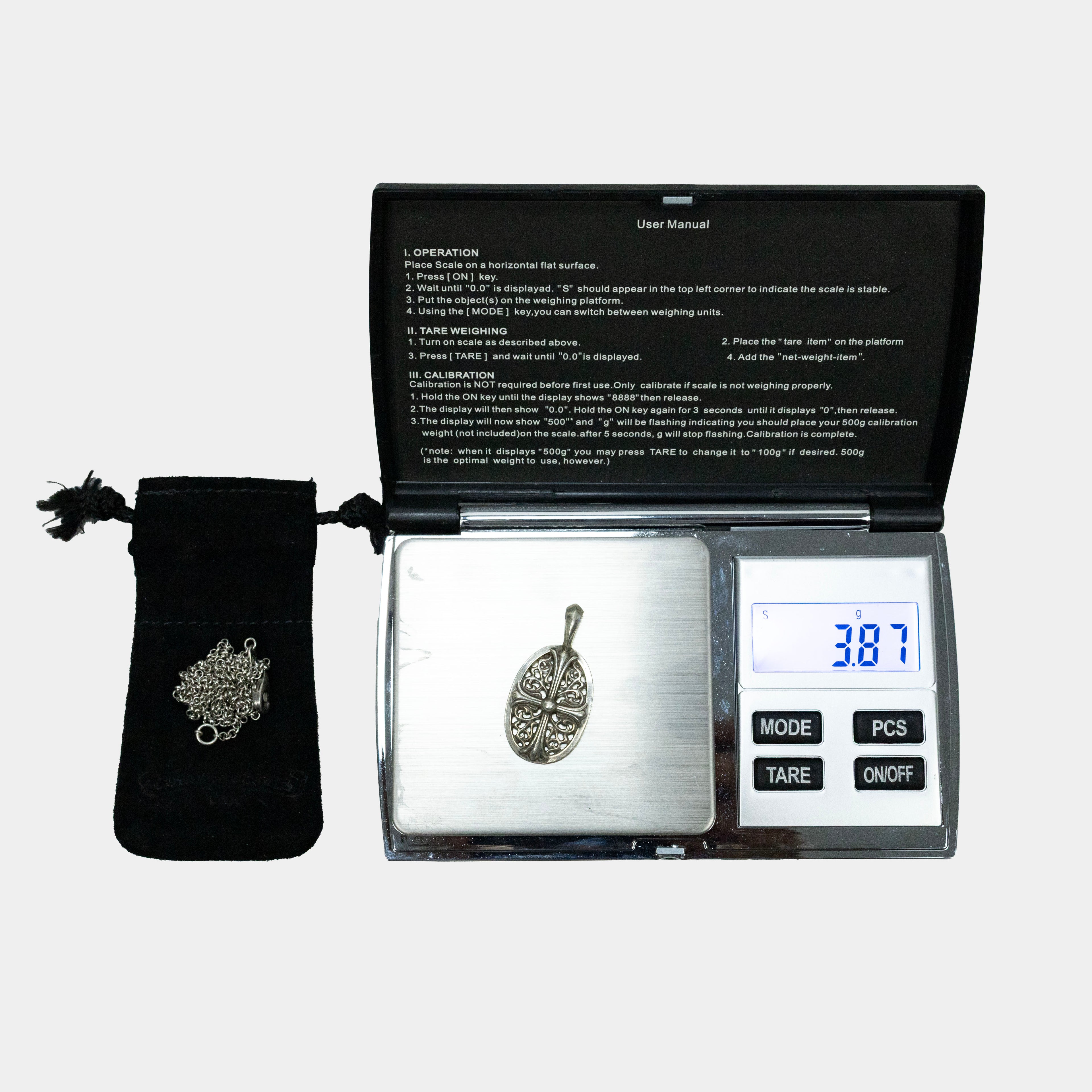 Chrome Hearts Classic Oval Pendant Necklace
