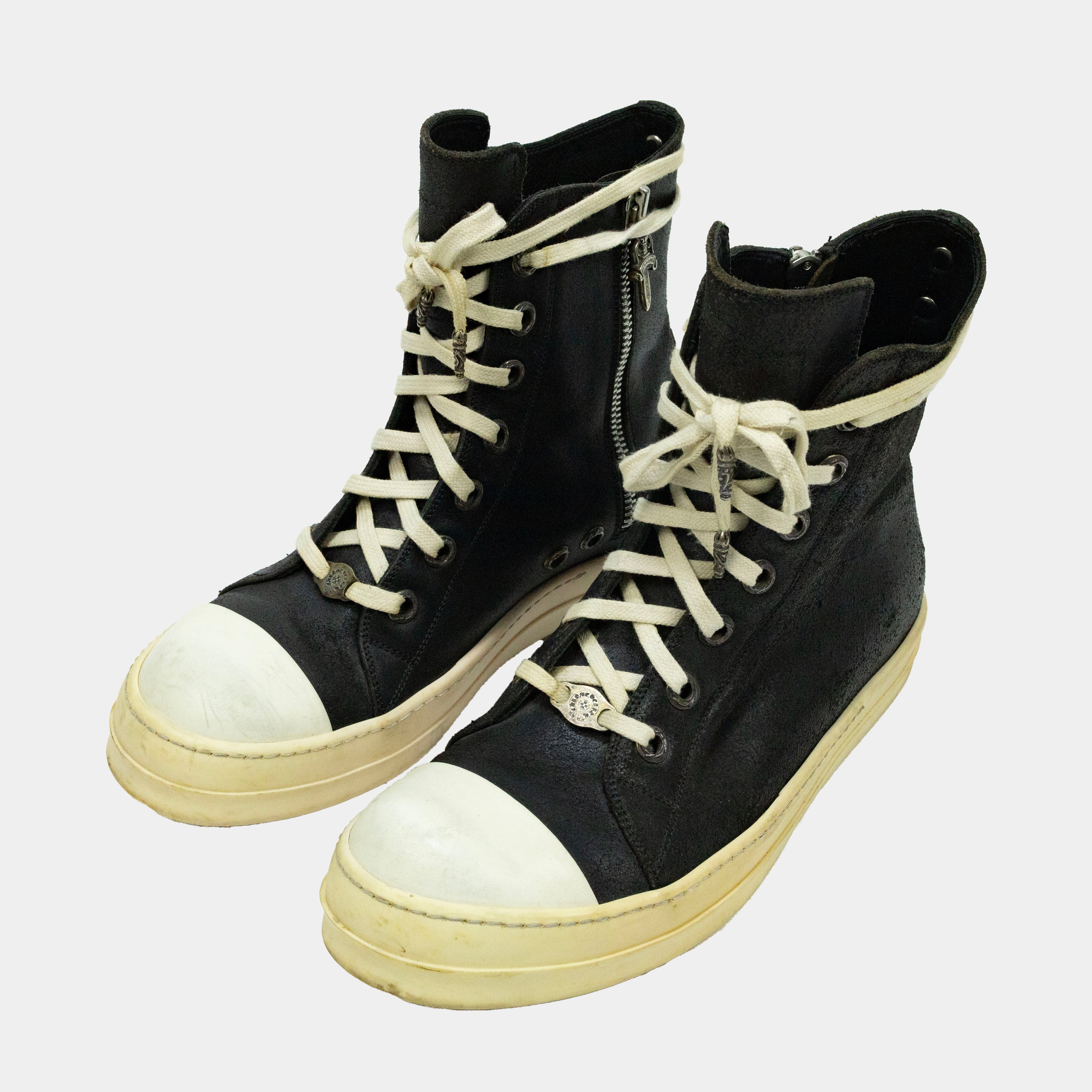 Chrome Hearts x Rick Owens Ramones High Sneakers