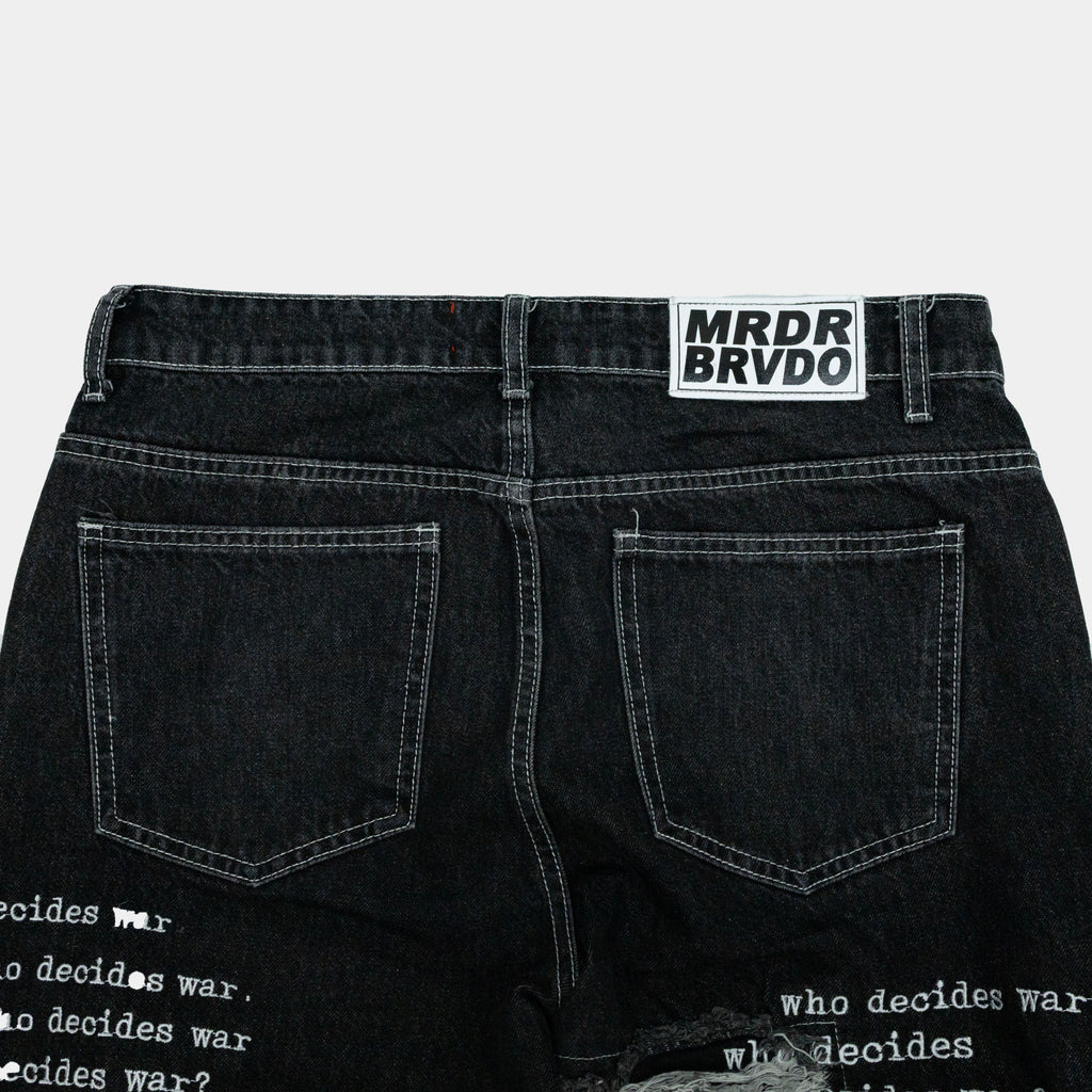 Who Decides War Scripture Denim Jeans