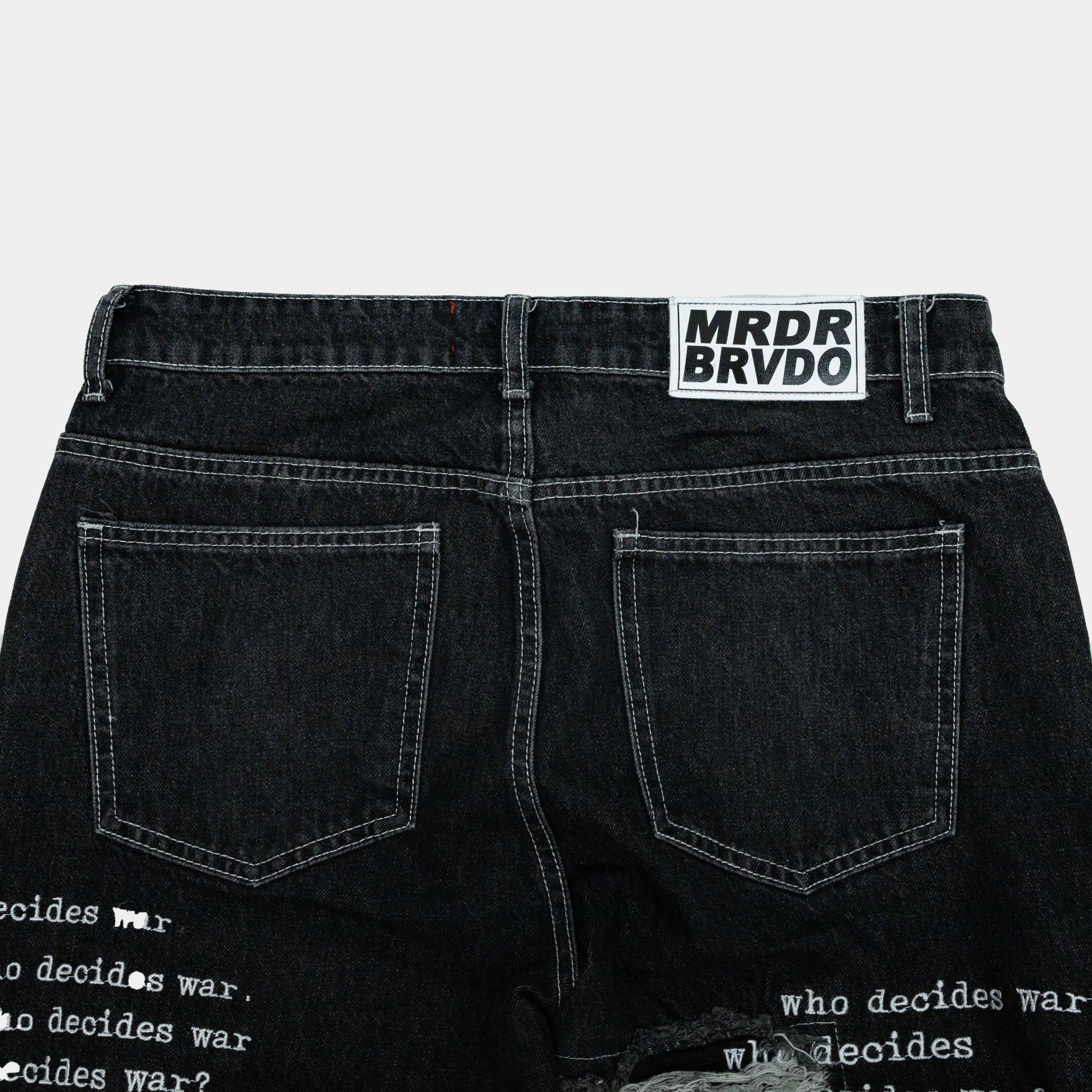 Who Decides War Scripture Denim Jeans