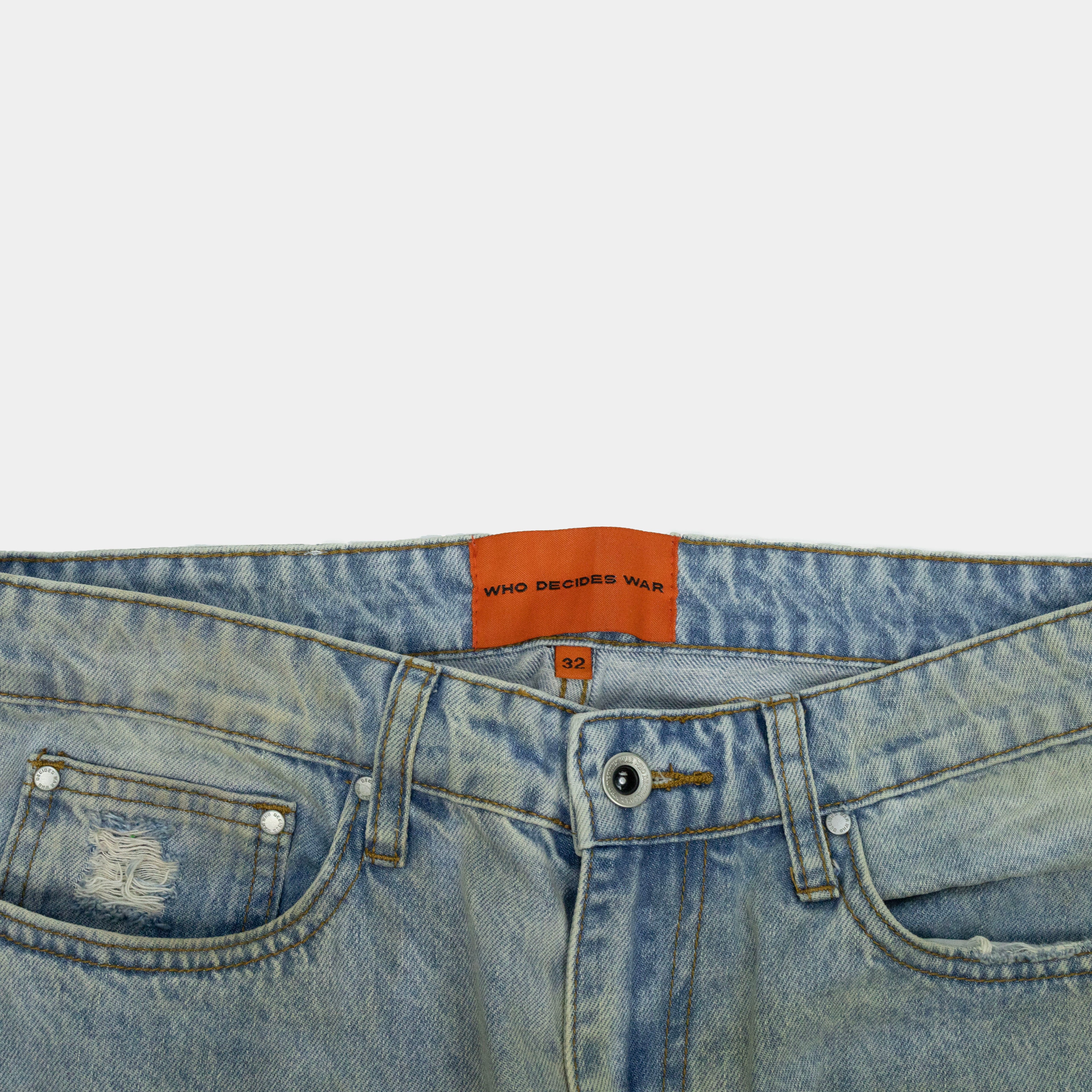 Who Decides War Scripture Denim Jeans