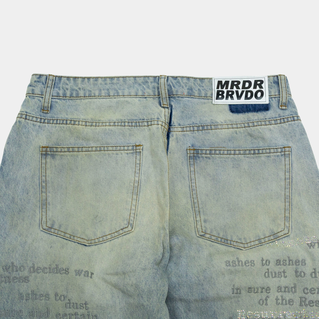 Who Decides War Scripture Denim Jeans