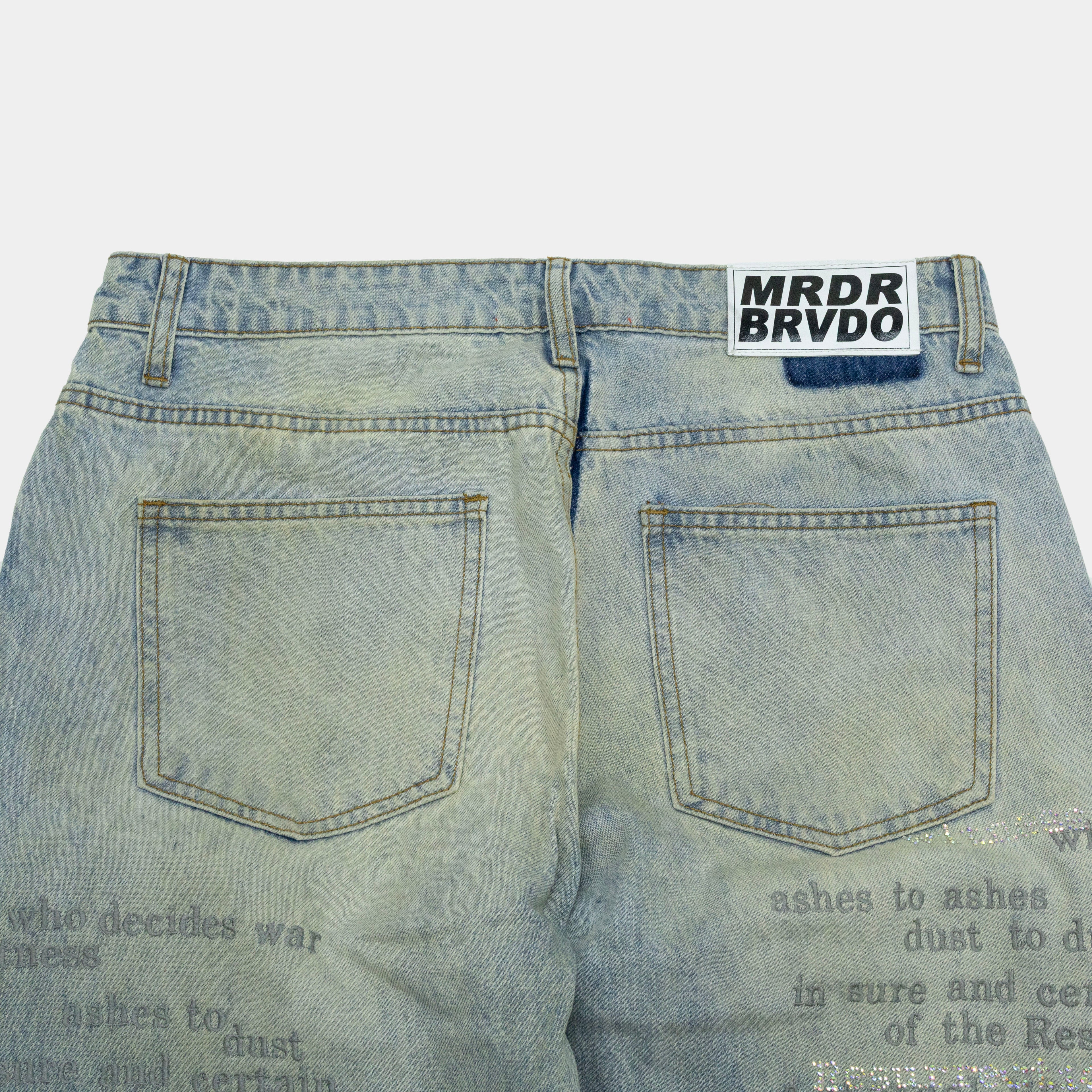 Who Decides War Scripture Denim Jeans