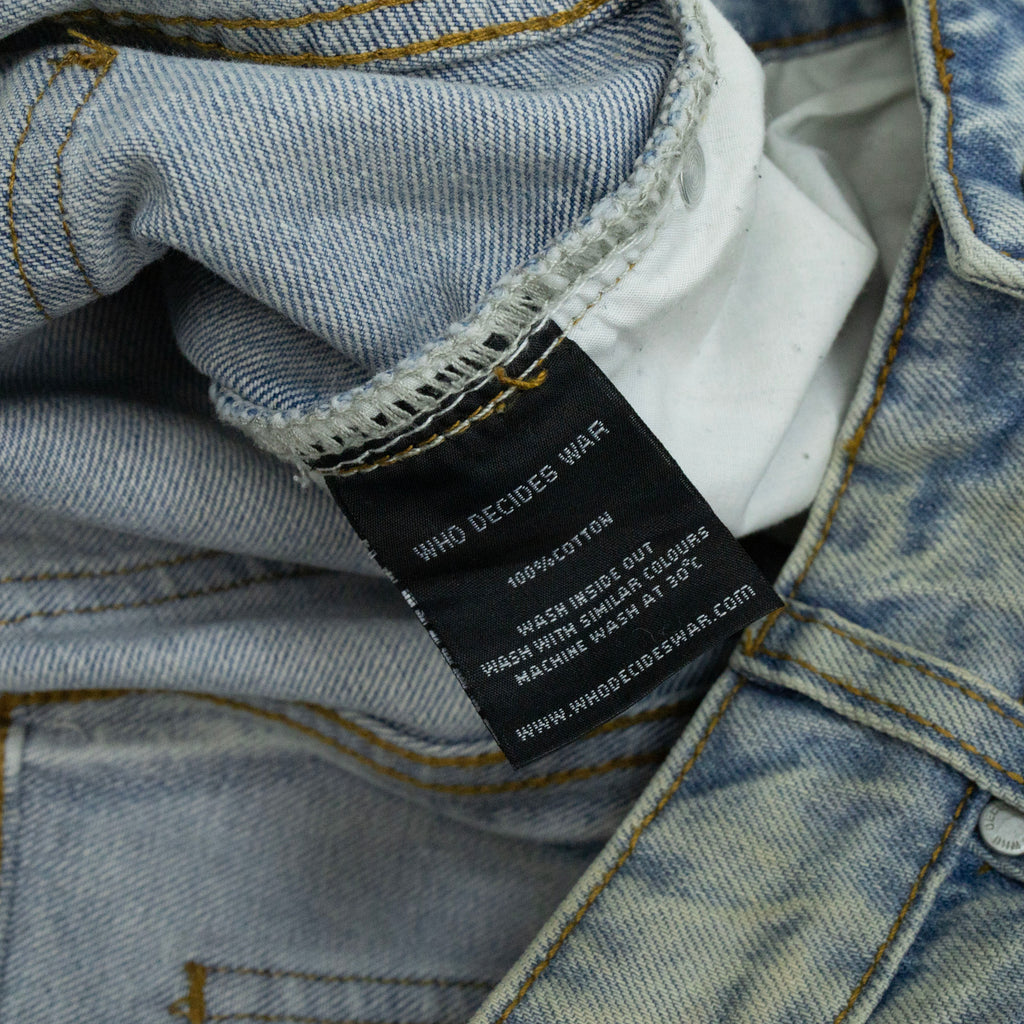 Who Decides War Scripture Denim Jeans