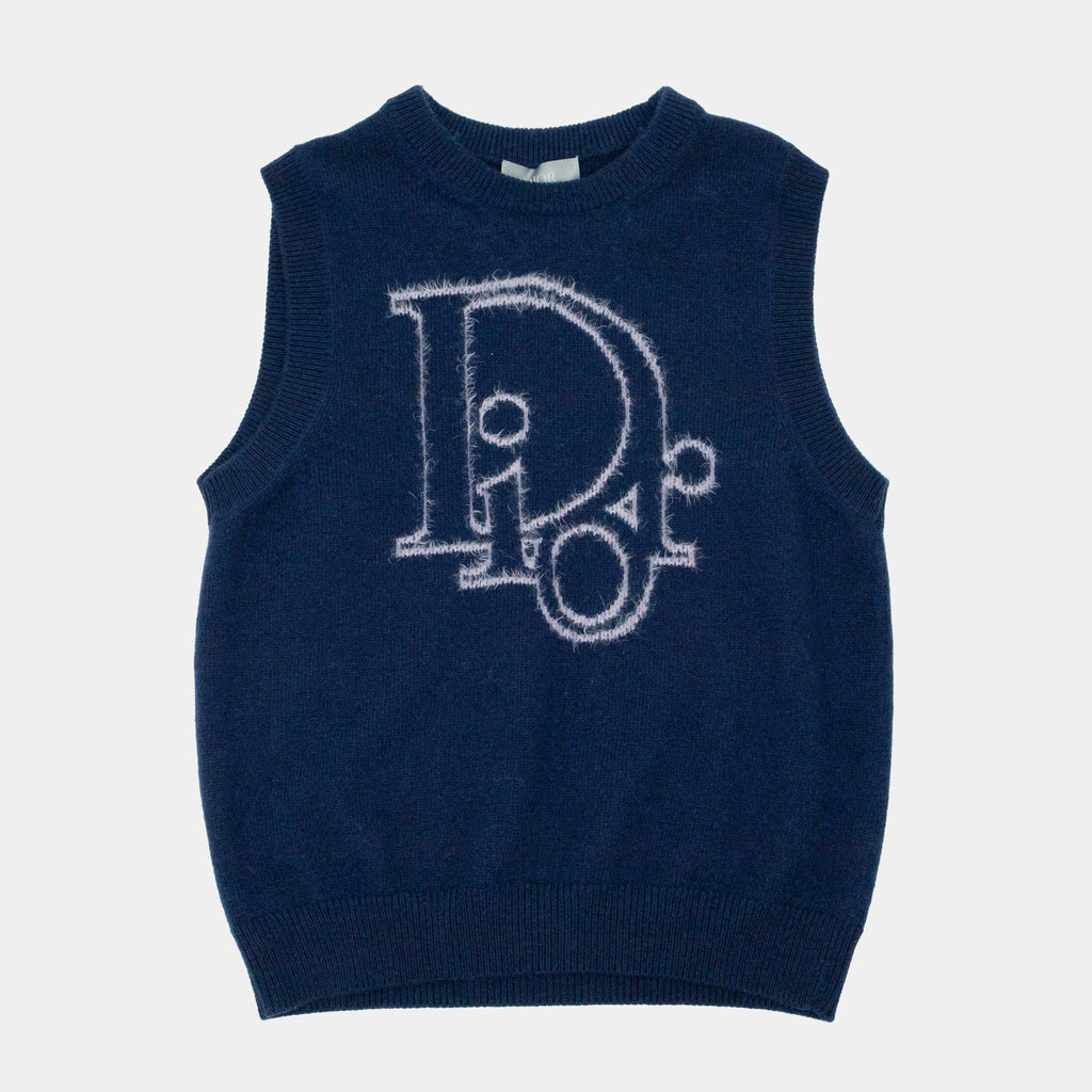 Dior S/S 2023 Knit Logo Print Sleeveless Cardigan