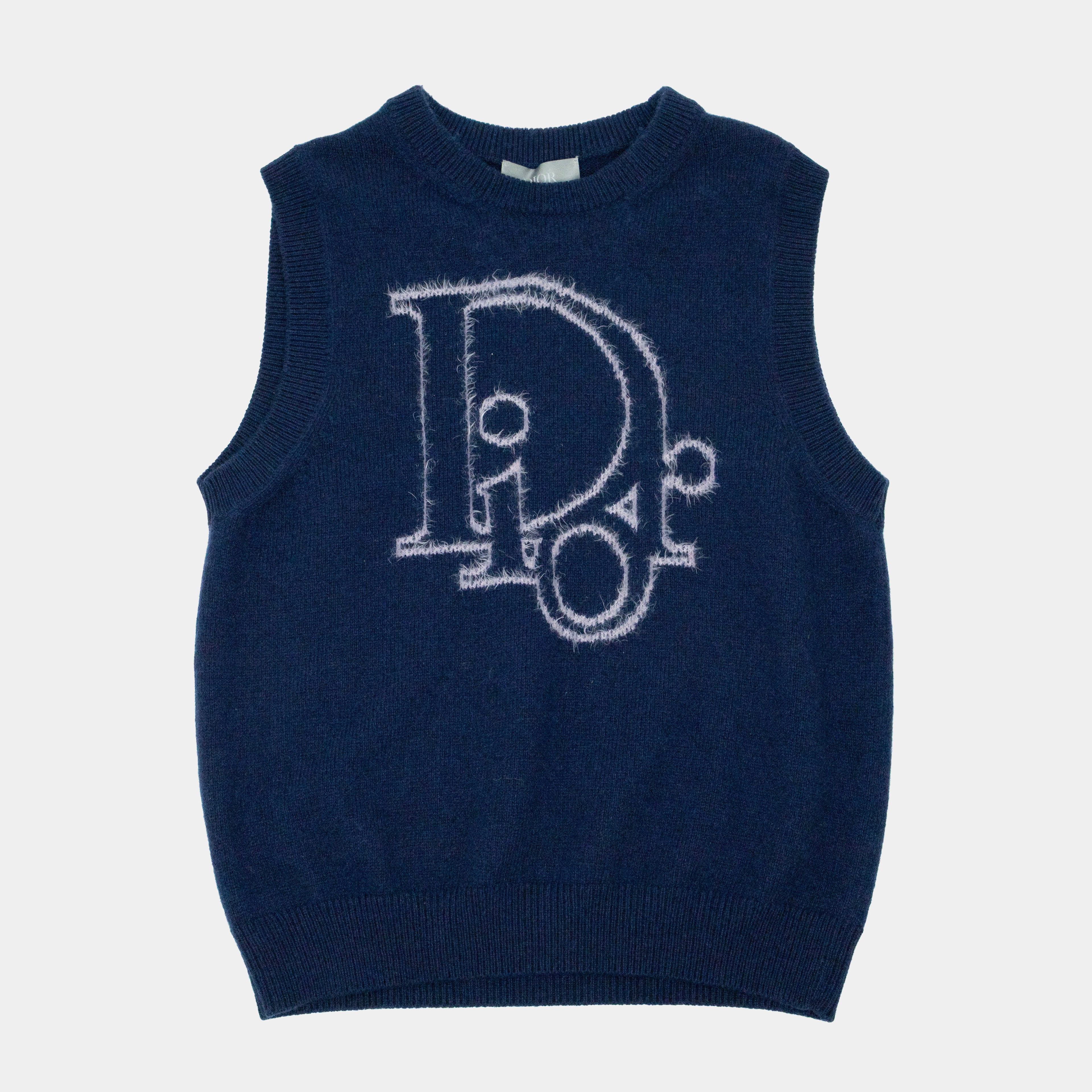 Dior S/S 2023 Knit Logo Print Sleeveless Cardigan