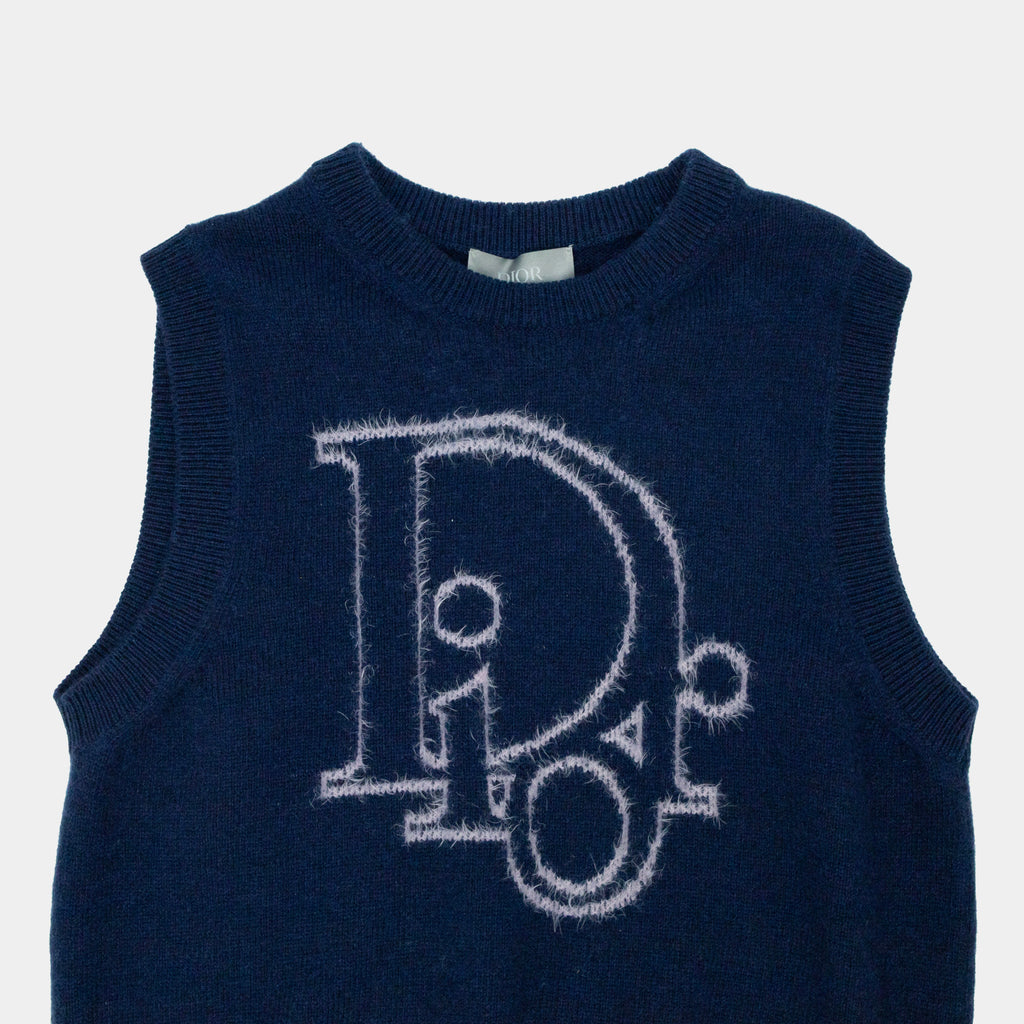 Dior S/S 2023 Knit Logo Print Sleeveless Cardigan
