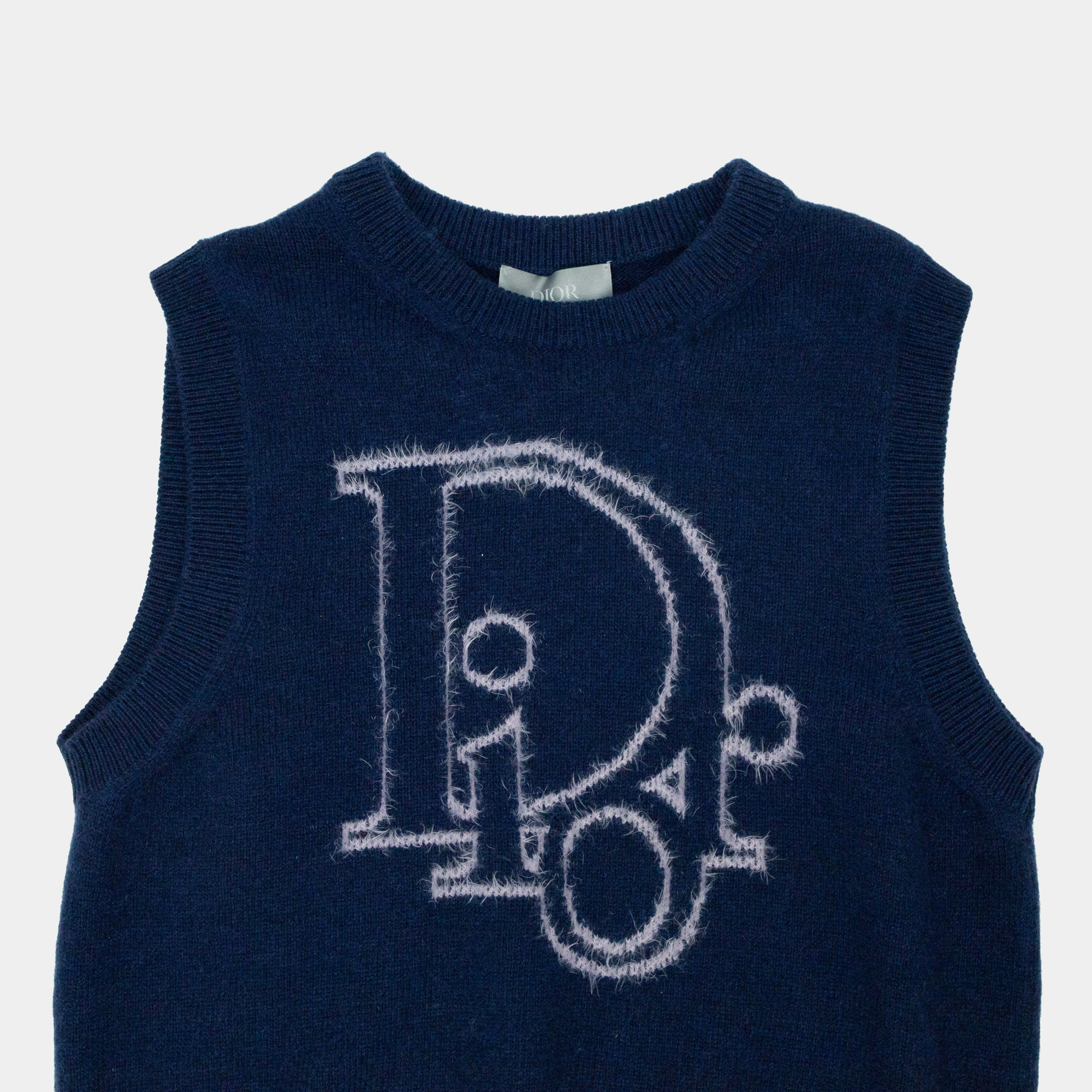 Dior S/S 2023 Knit Logo Print Sleeveless Cardigan