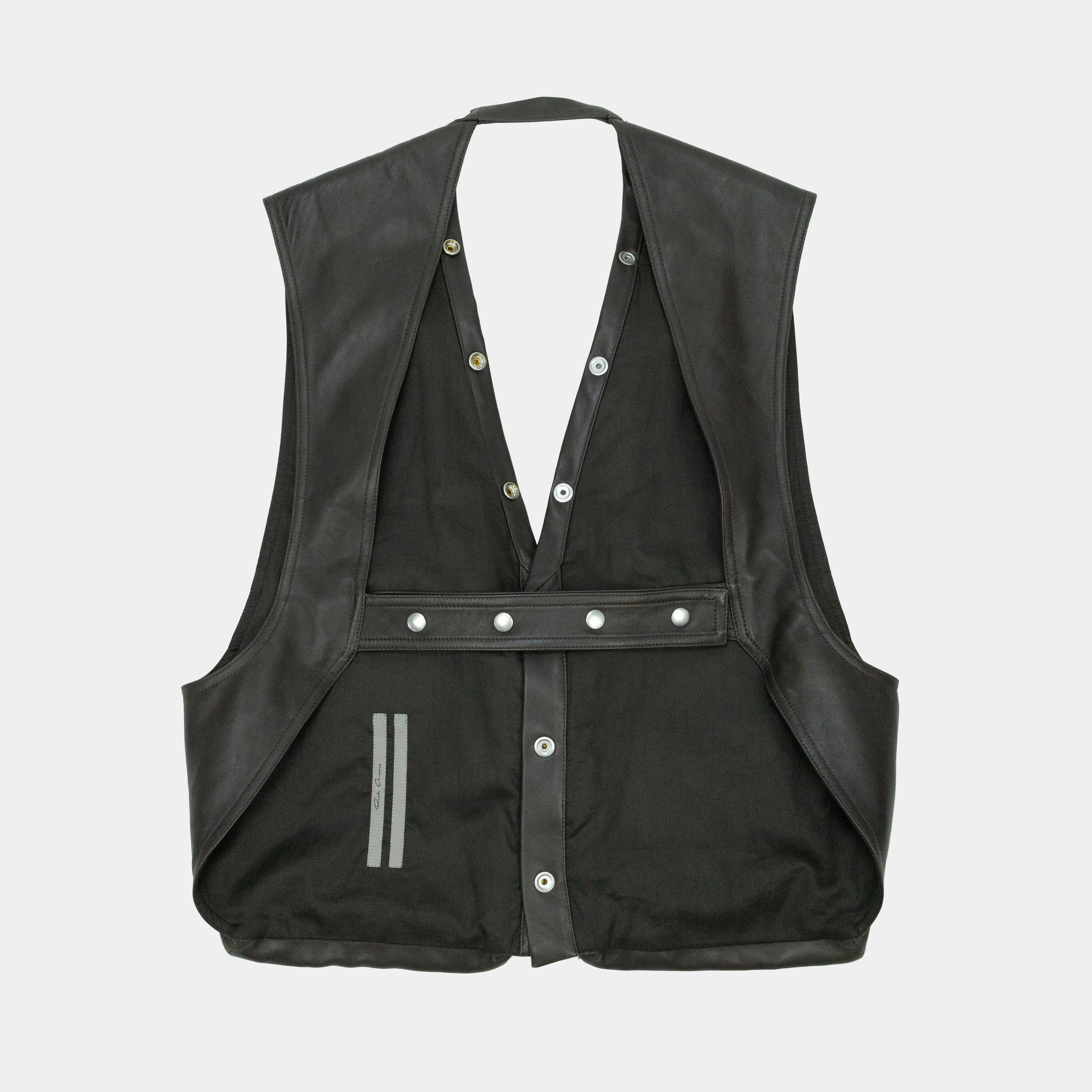 Rick Owens Bauhaus Leather Cargo Vest