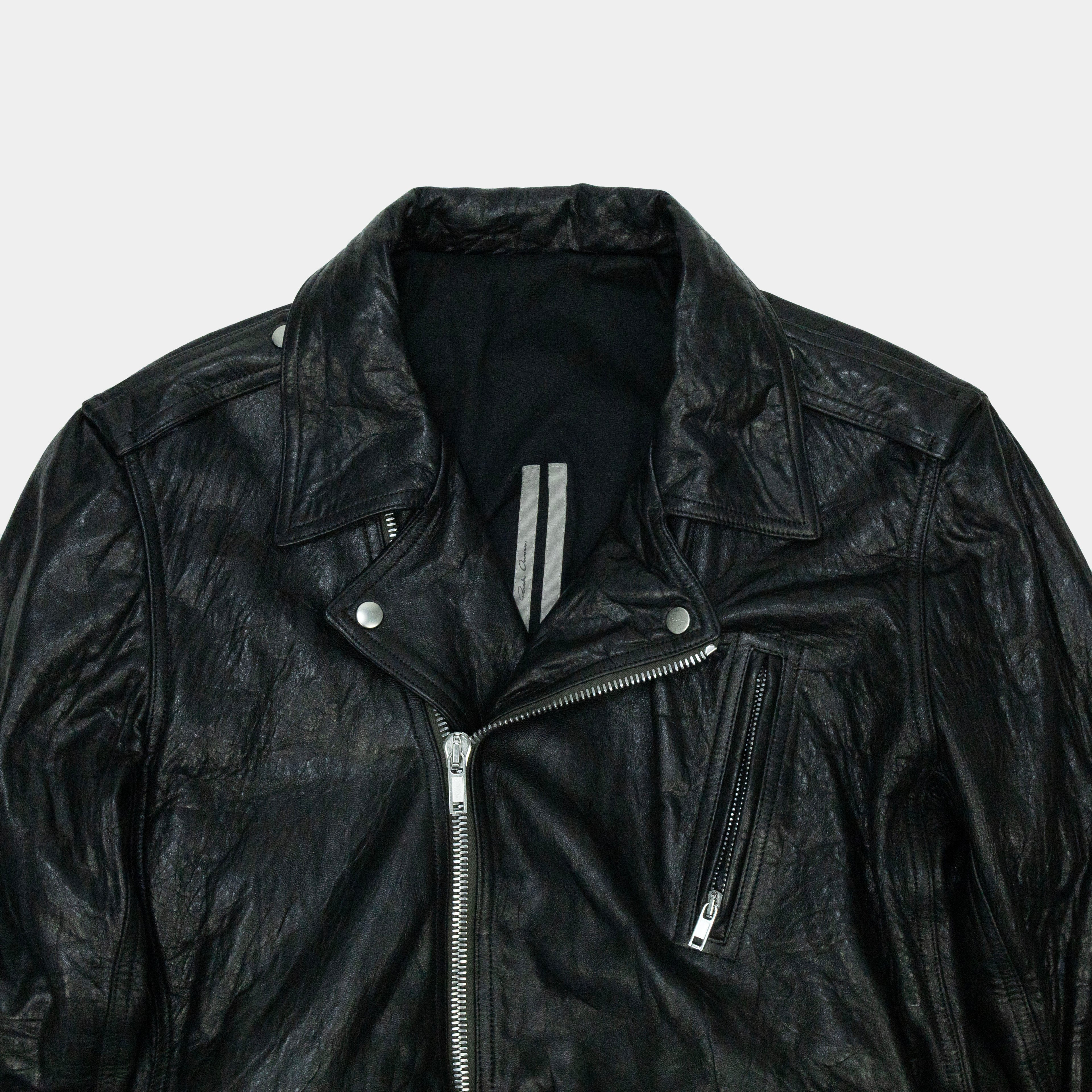 Rick Owens Luke's Stooges Cropped Leather Biker Jacket
