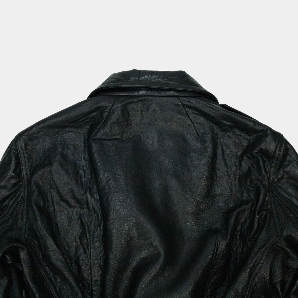 Rick Owens Luke's Stooges Cropped Leather Biker Jacket