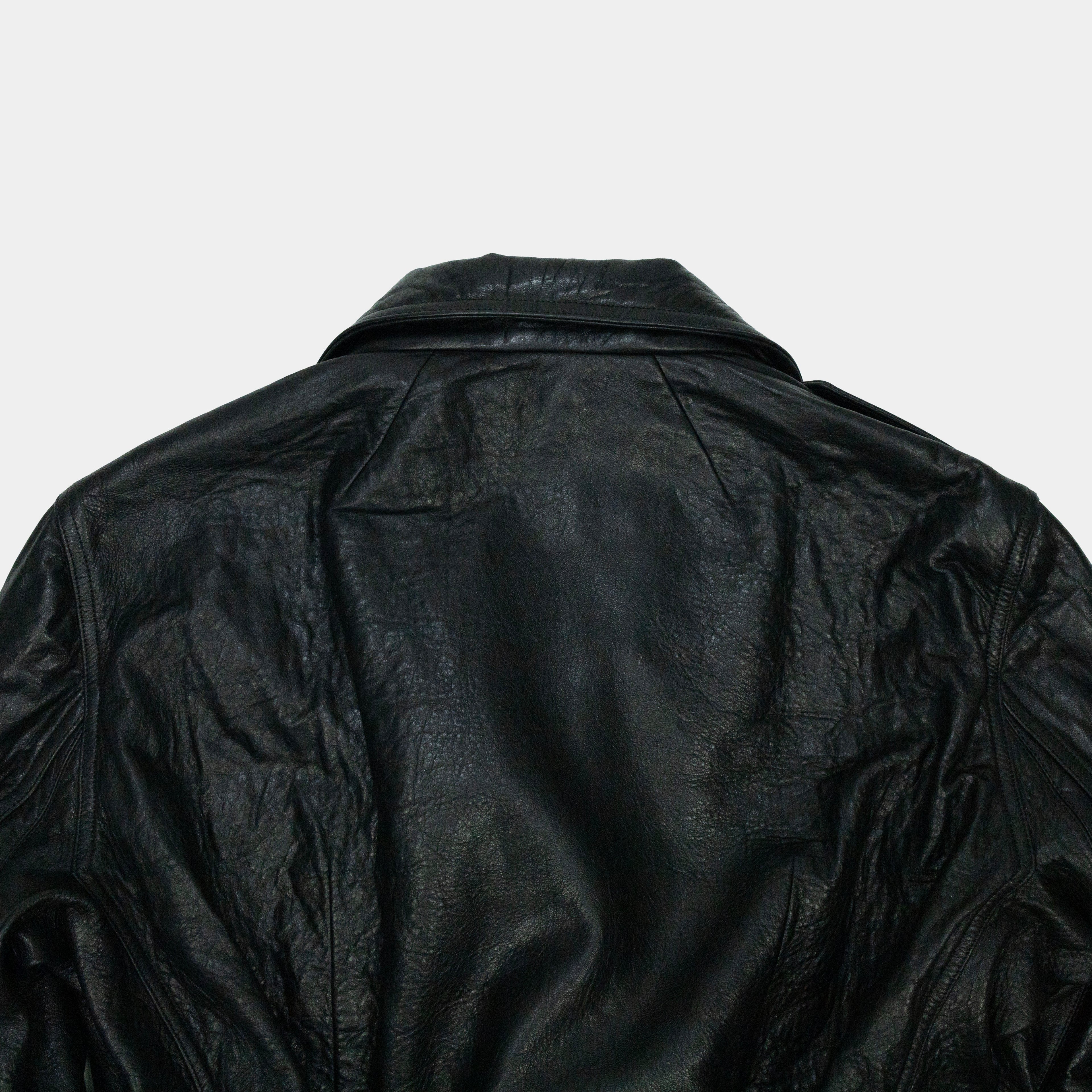Rick Owens Luke's Stooges Cropped Leather Biker Jacket