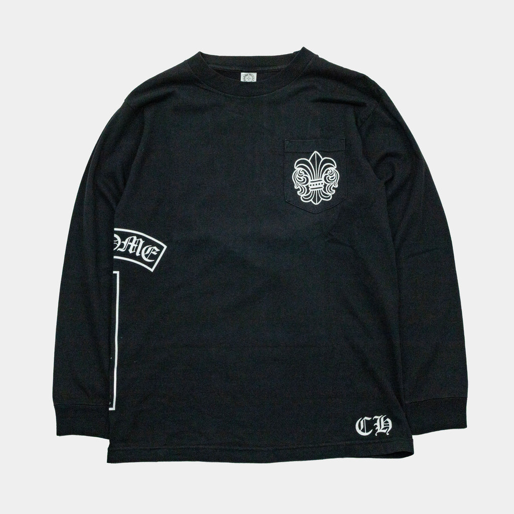 Chrome Hearts Vintage Fleur T-Bar Logo Long Sleeve T-Shirt