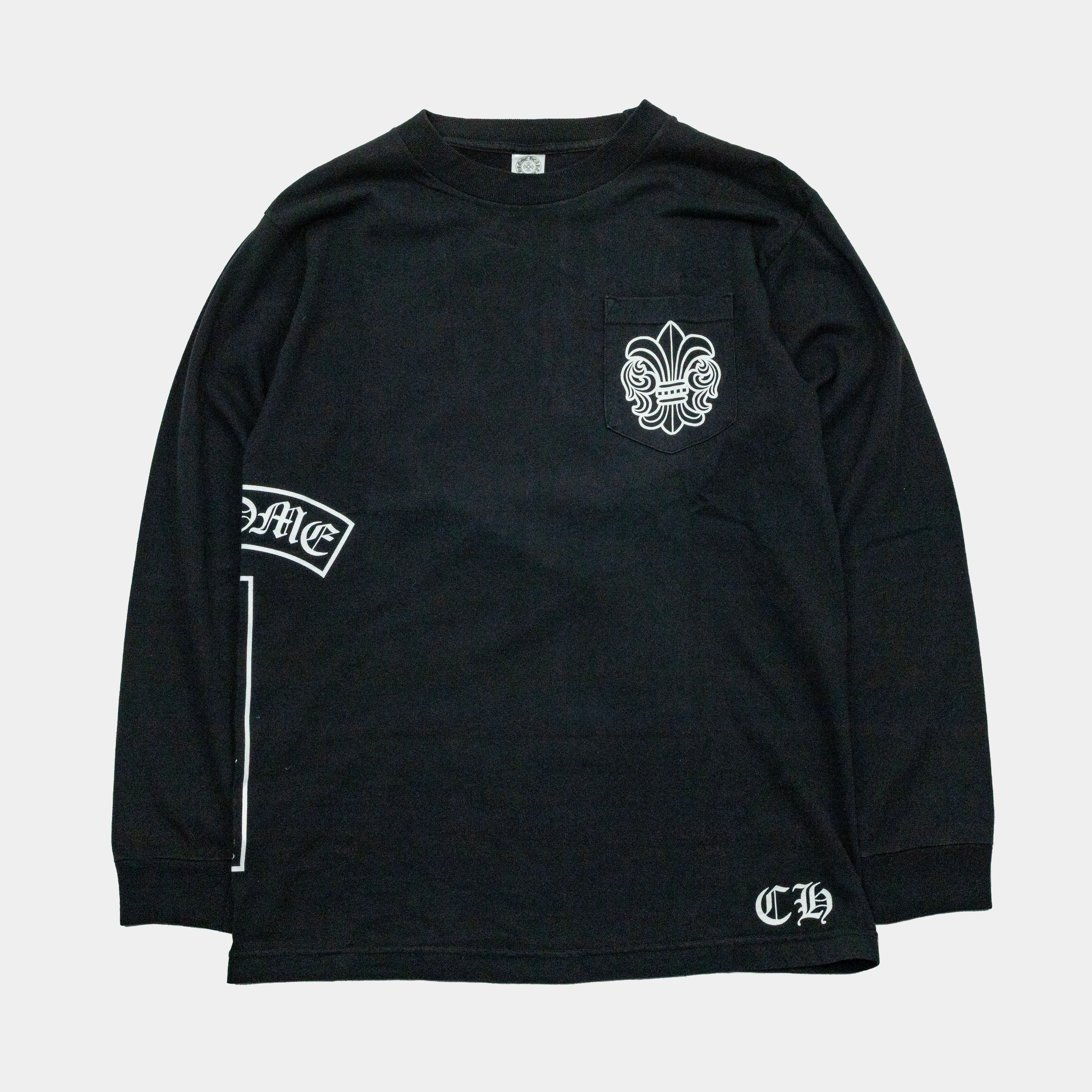 Chrome Hearts Vintage Fleur T-Bar Logo Long Sleeve T-Shirt