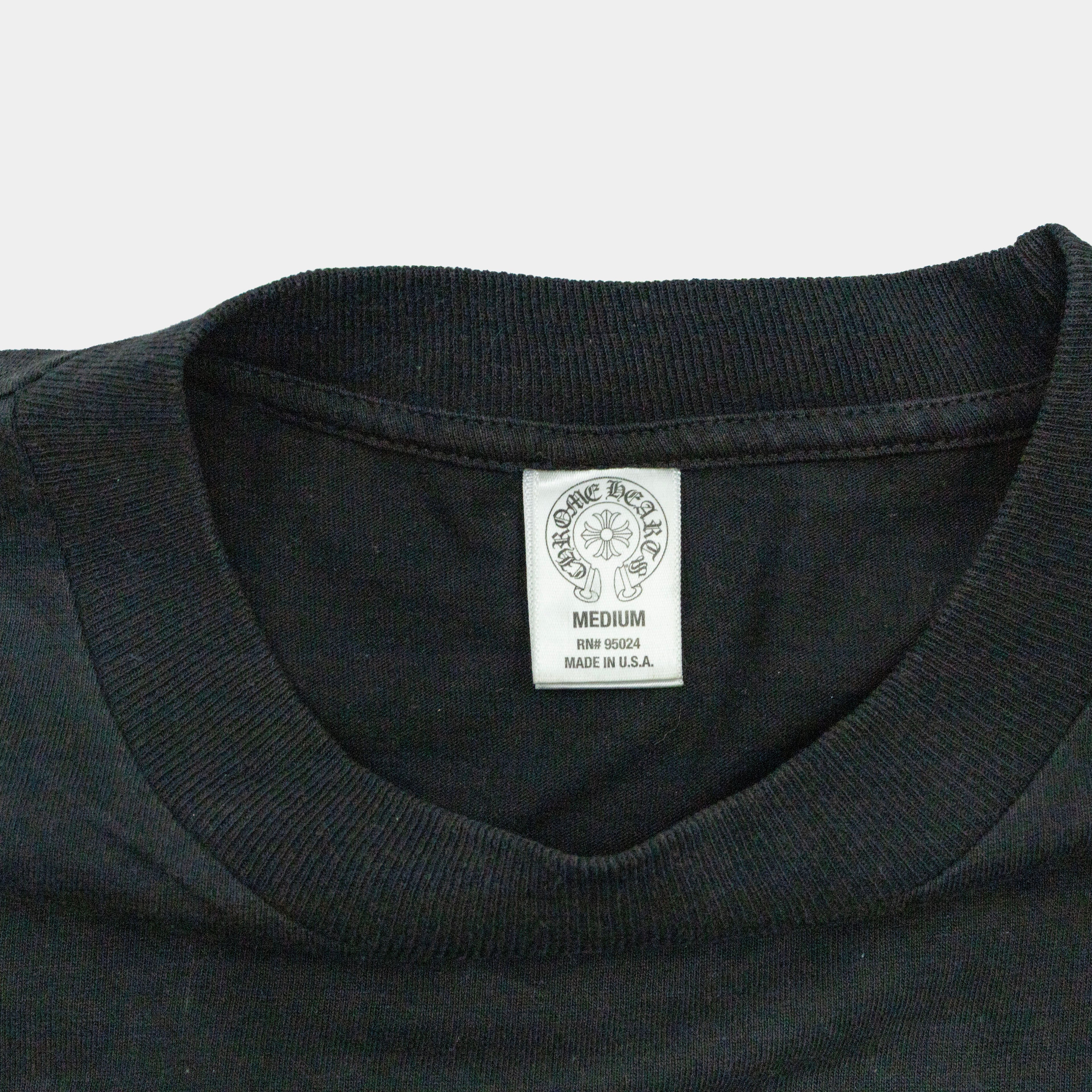 Chrome Hearts Vintage Fleur T-Bar Logo Long Sleeve T-Shirt