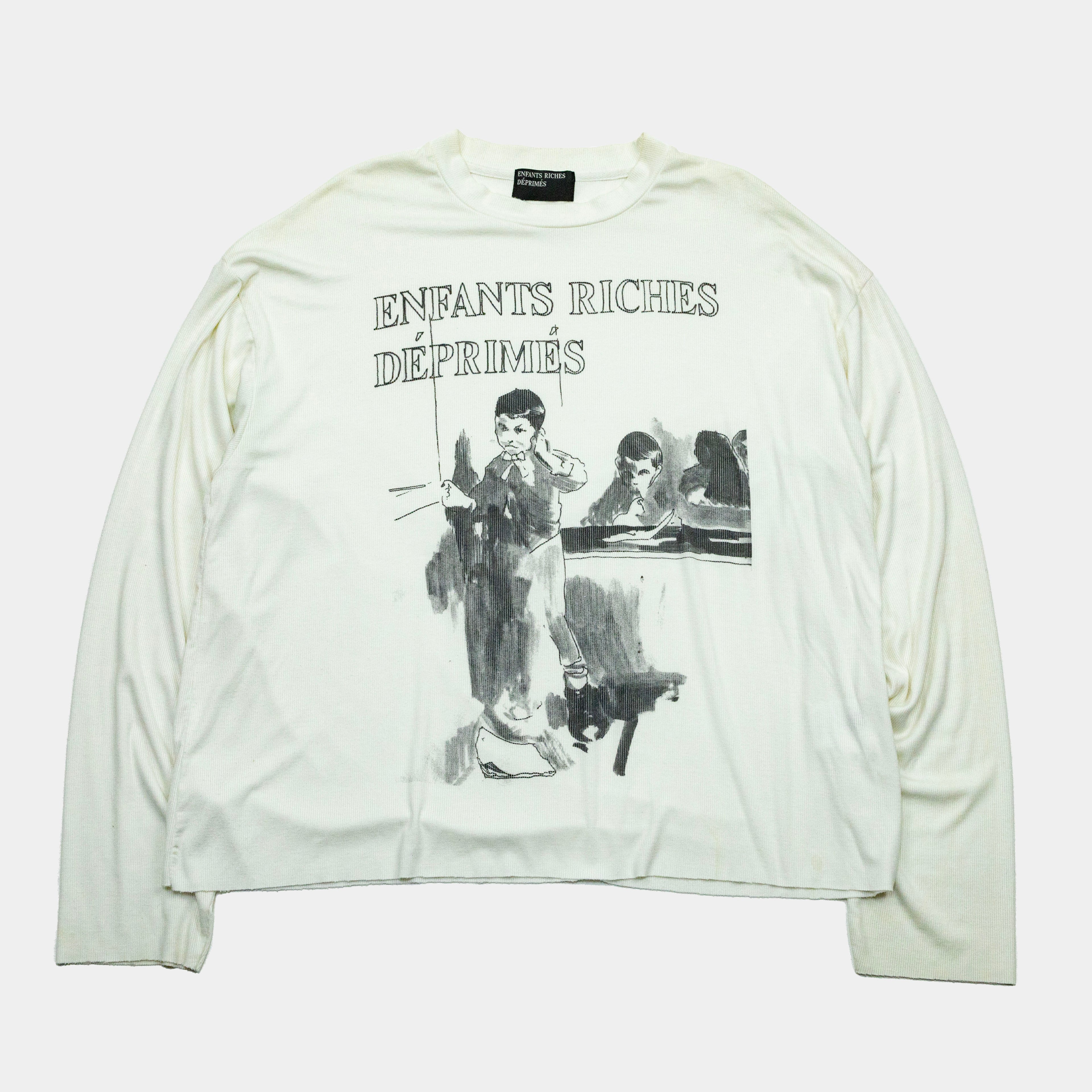 Enfants Riches Déprimés Deaf Kid Ribbed Long Sleeve T-Shirt