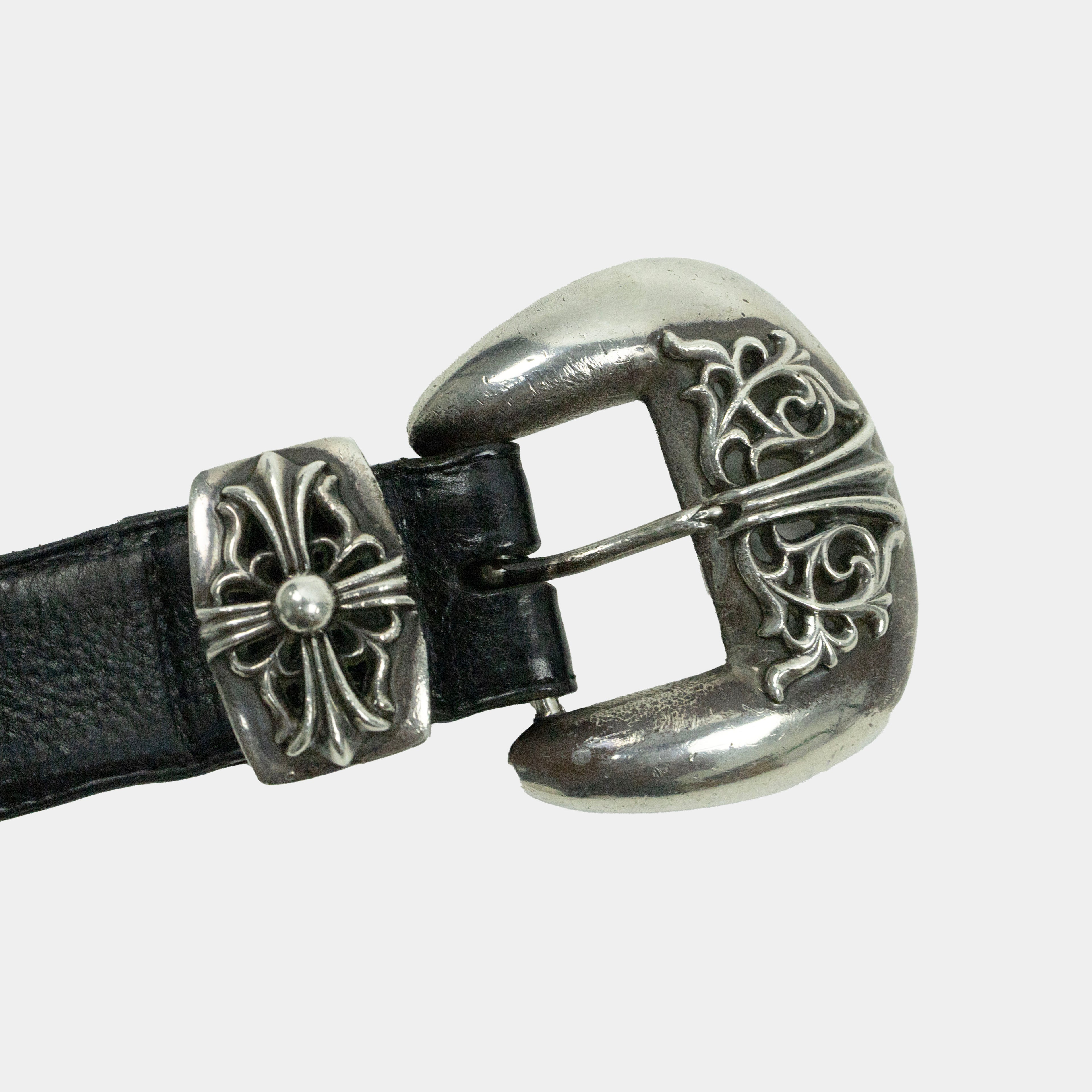 Chrome Hearts 3-Piece Western Leather Belt