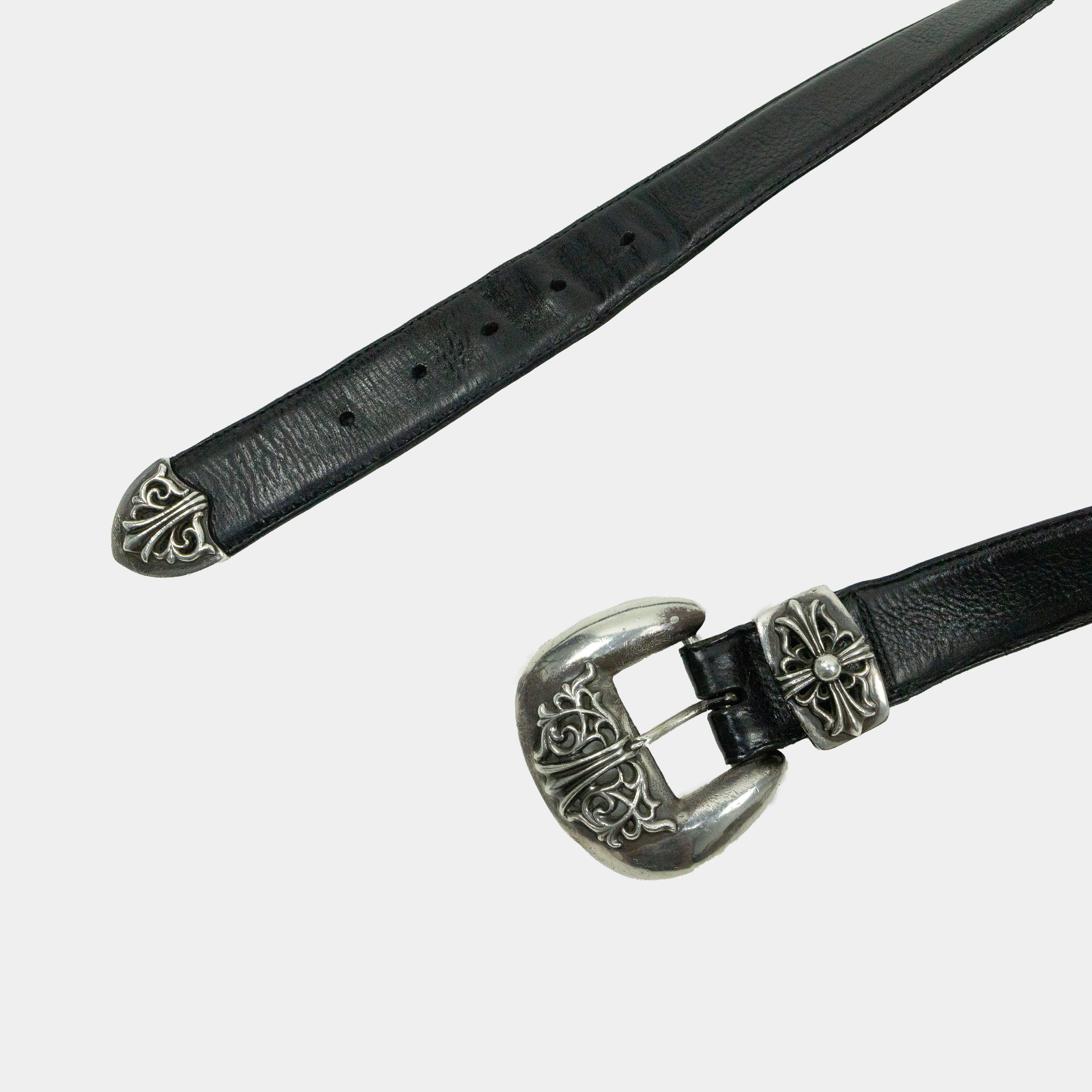 Chrome Hearts 3-Piece Western Leather Belt