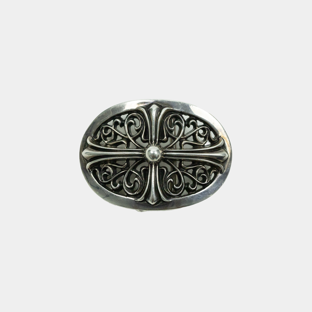 Chrome Hearts Classic .925 Silver Oval Keeper Belt Buckle