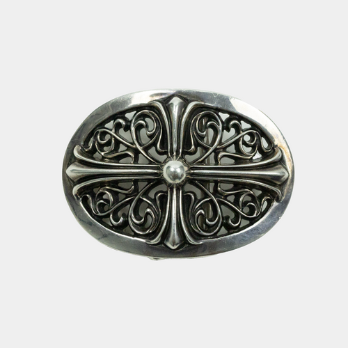 Chrome Hearts Classic .925 Silver Oval Keeper Belt Buckle