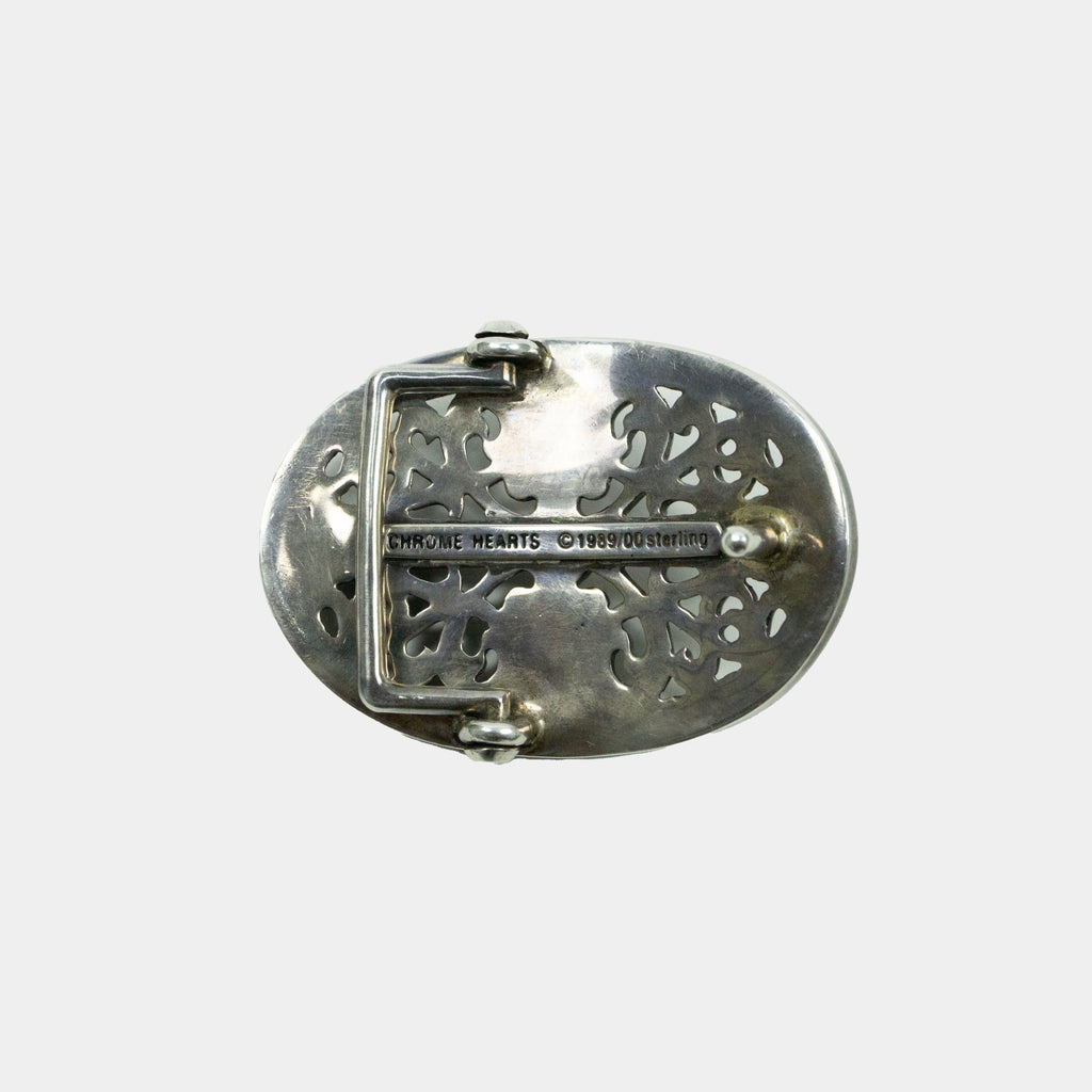 Chrome Hearts Classic .925 Silver Oval Keeper Belt Buckle