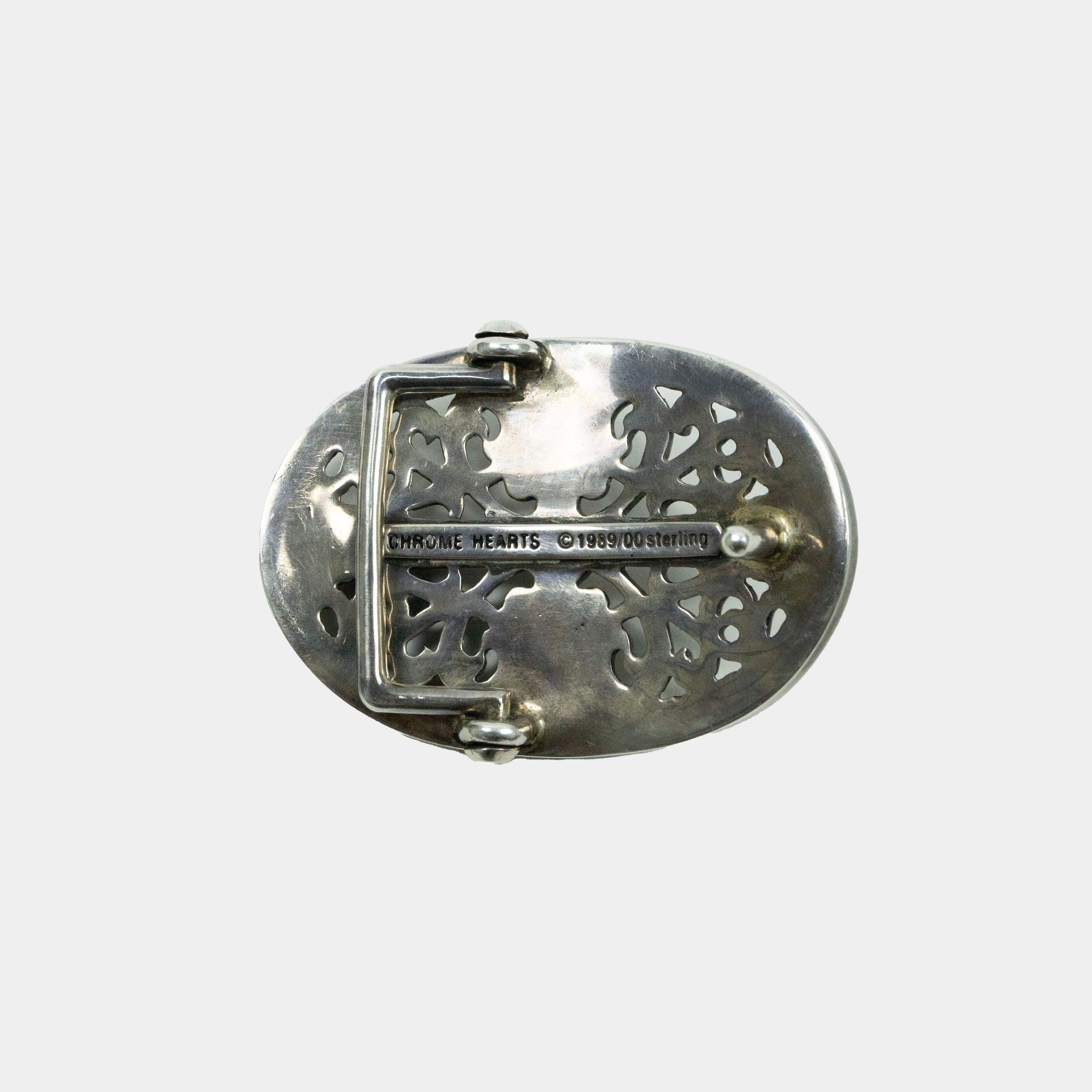 Chrome Hearts Classic .925 Silver Oval Keeper Belt Buckle