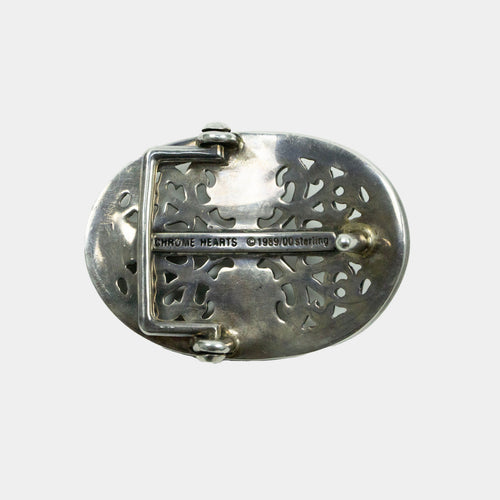 Chrome Hearts Classic .925 Silver Oval Keeper Belt Buckle