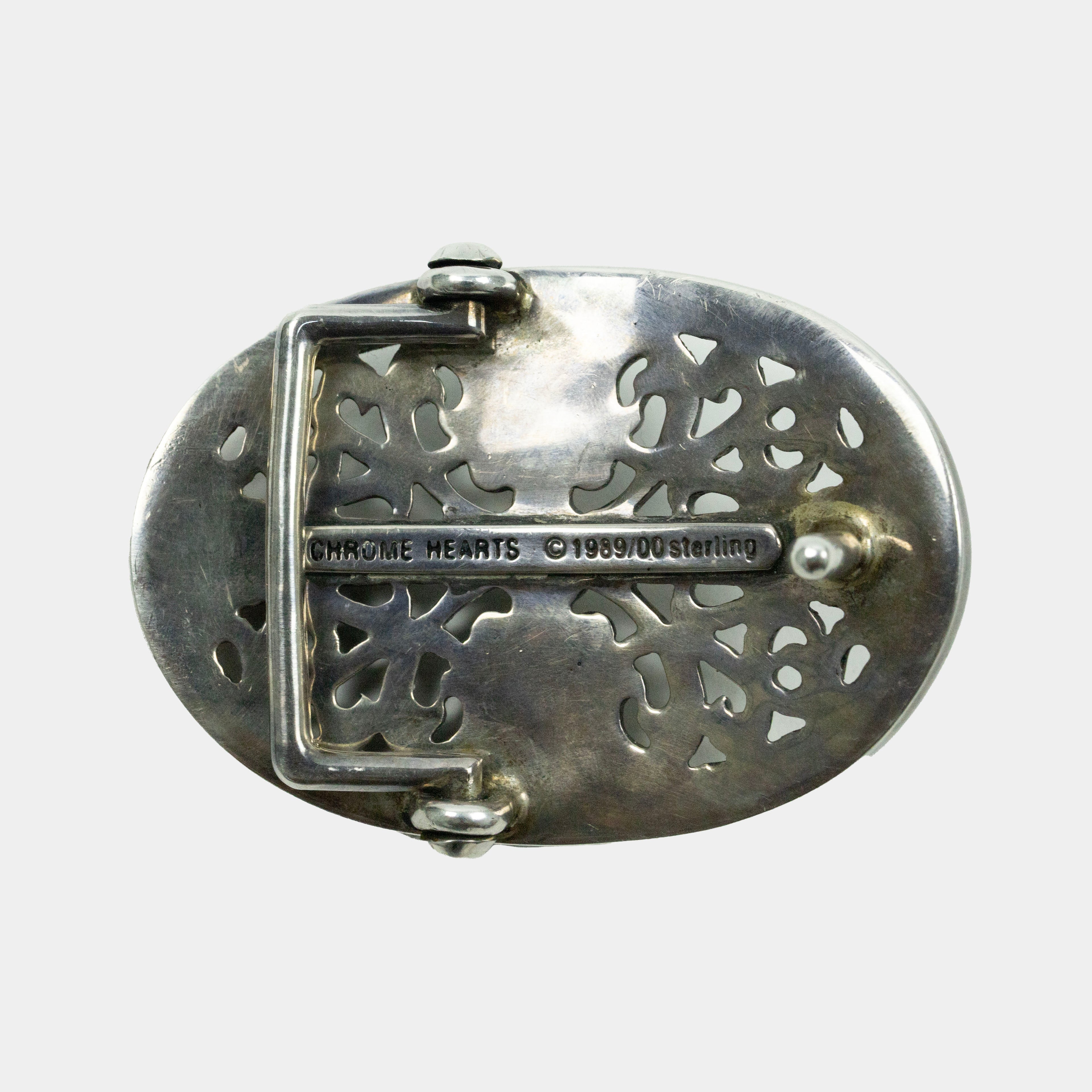Chrome Hearts Classic .925 Silver Oval Keeper Belt Buckle
